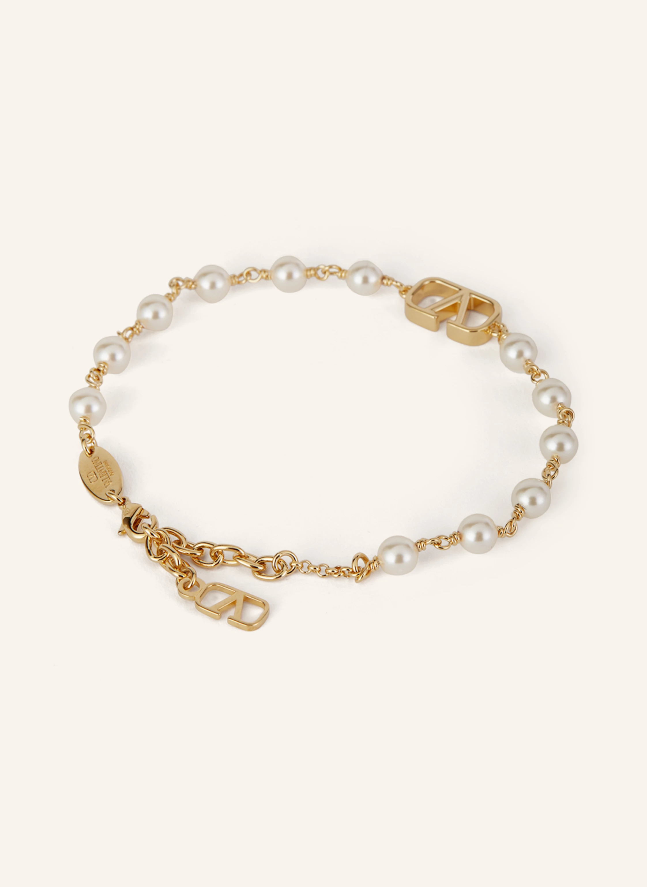 VALENTINO GARAVANI Bracelet VLOGO SIGNATURE PEARL in gold/ cream