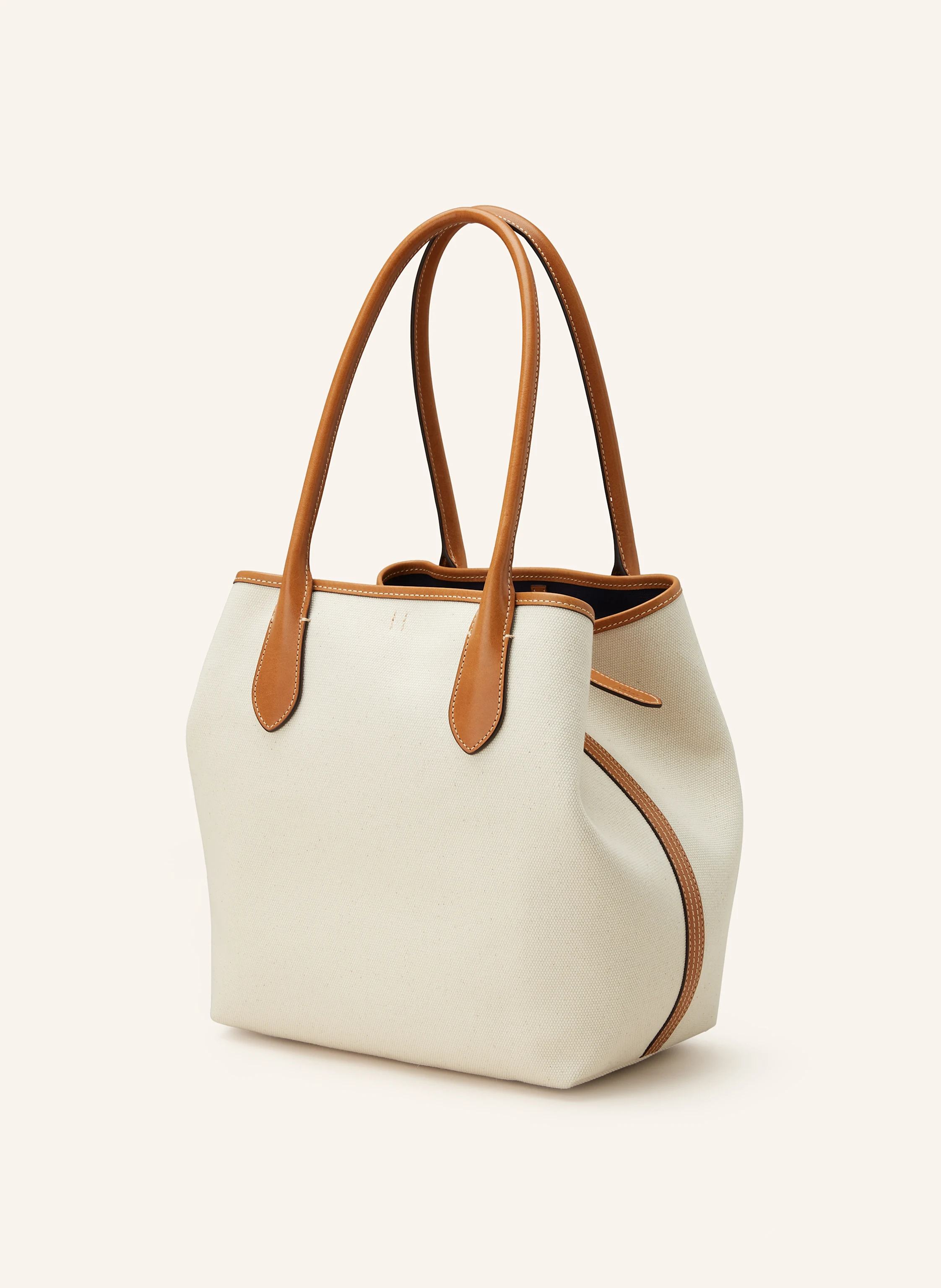 POLO RALPH LAUREN Shopper in cream/ cognac