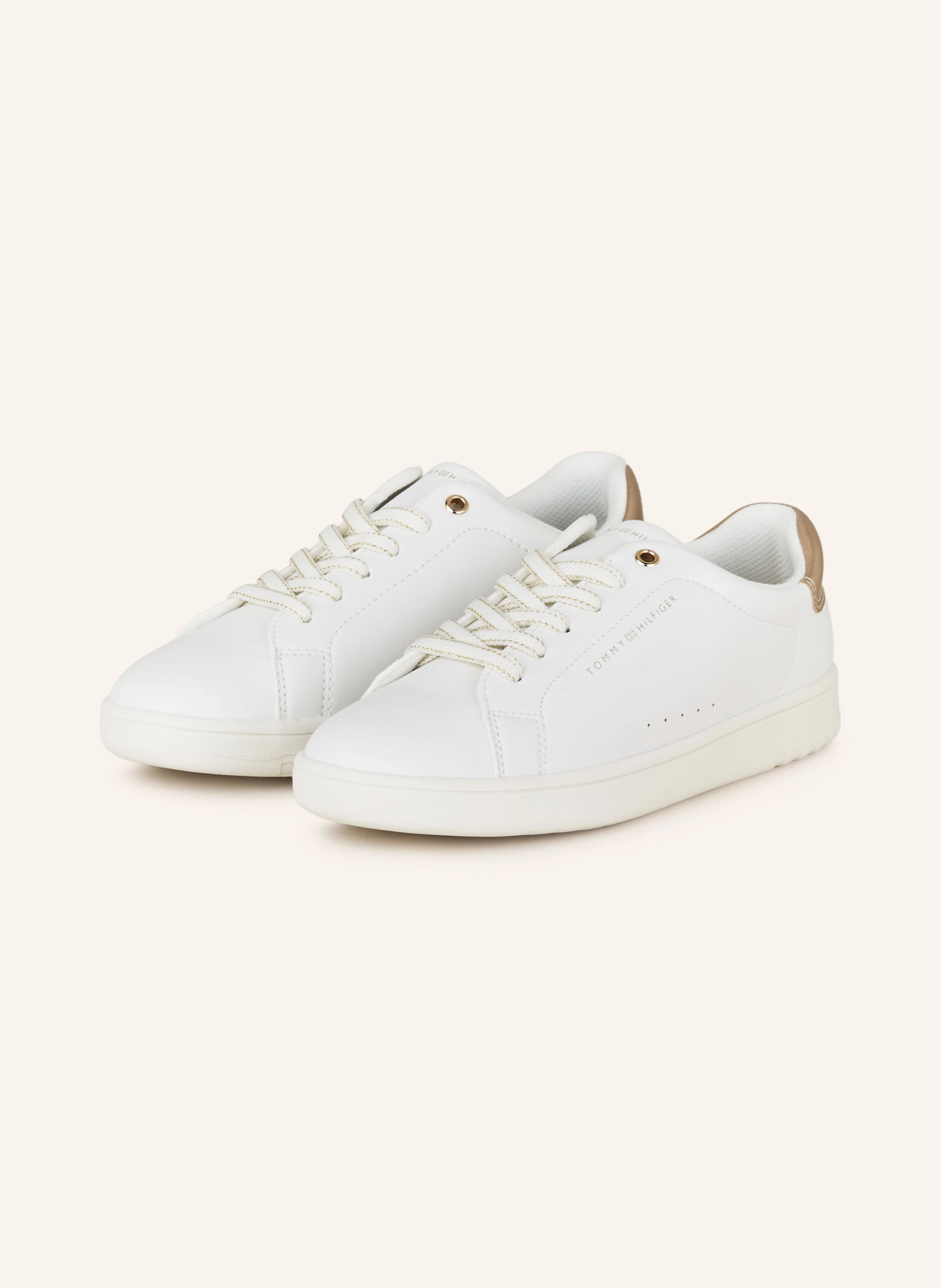 TOMMY HILFIGER Sneaker in weiss/ gold