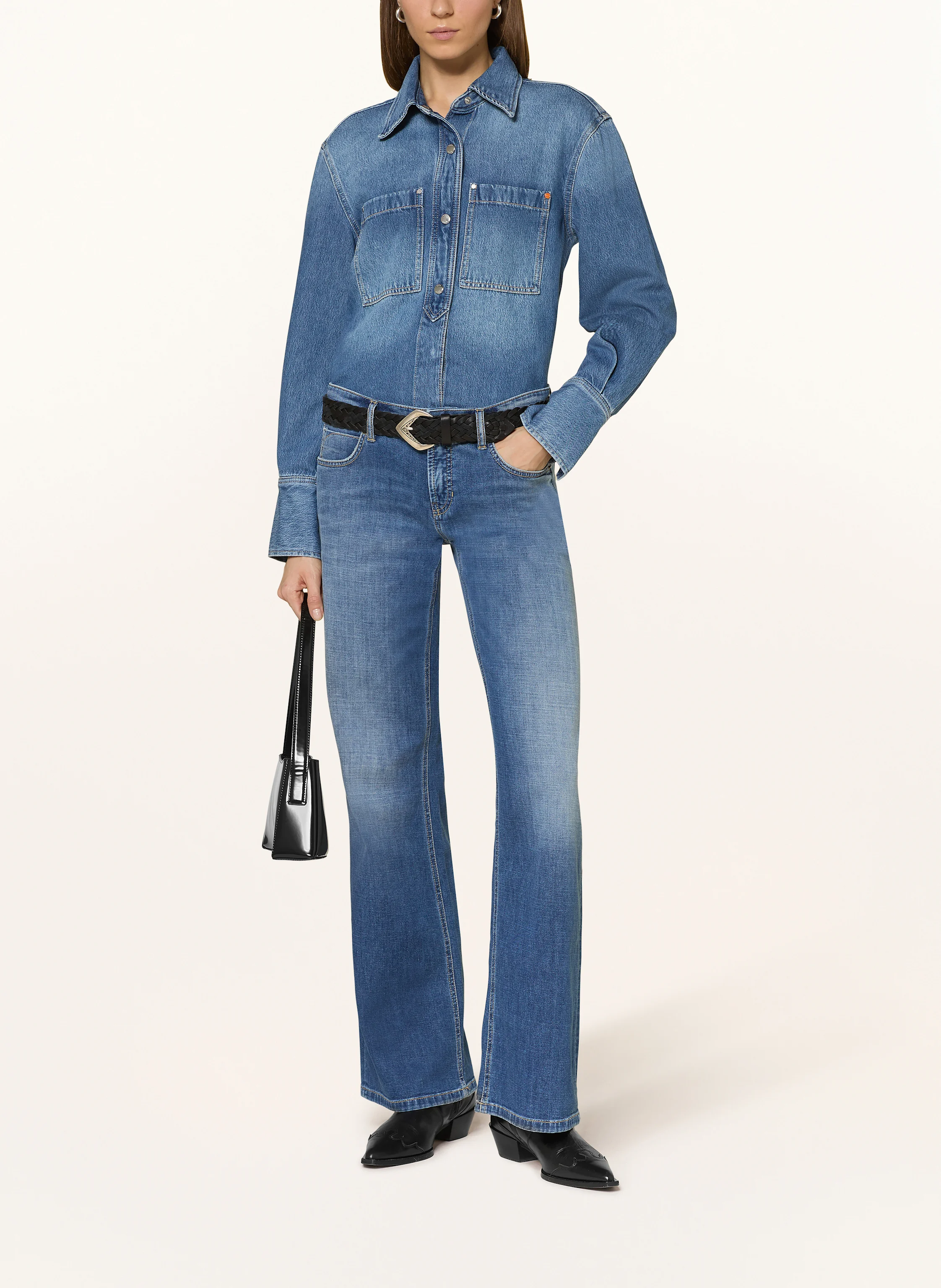 CAMBIO Wide leg jeans TESS: BLUE