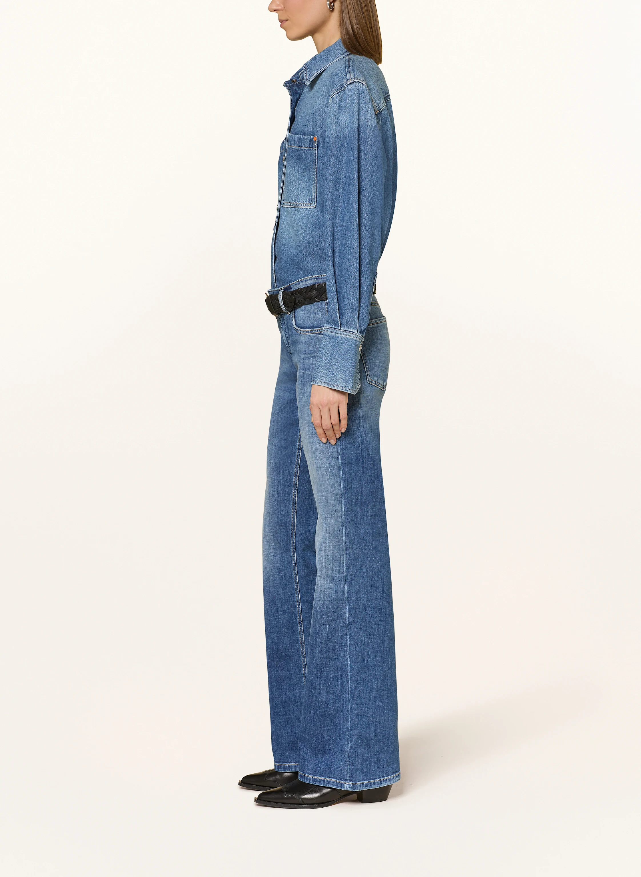 CAMBIO Wide leg jeans TESS: BLUE