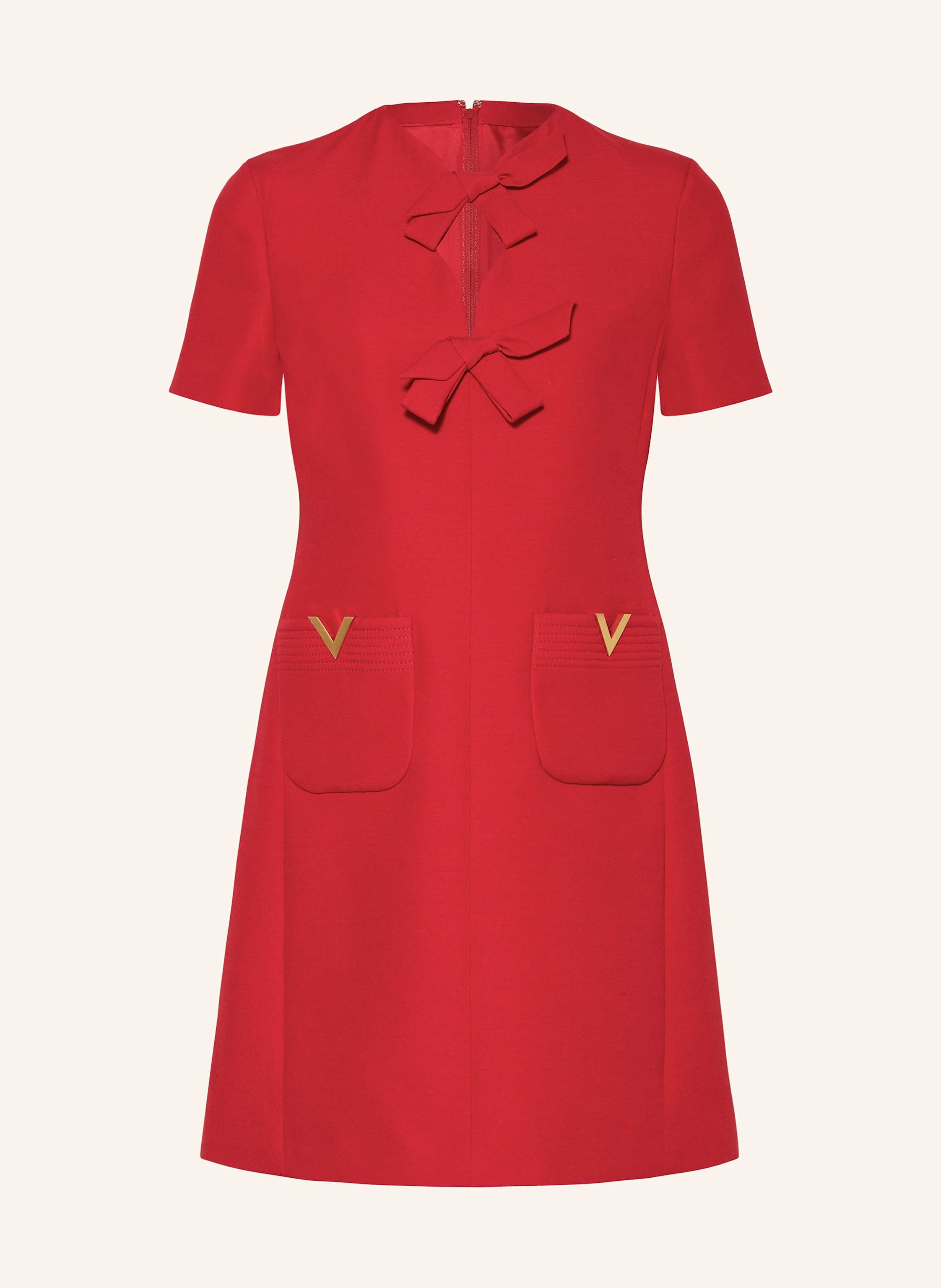 VALENTINO Dress with silk in red