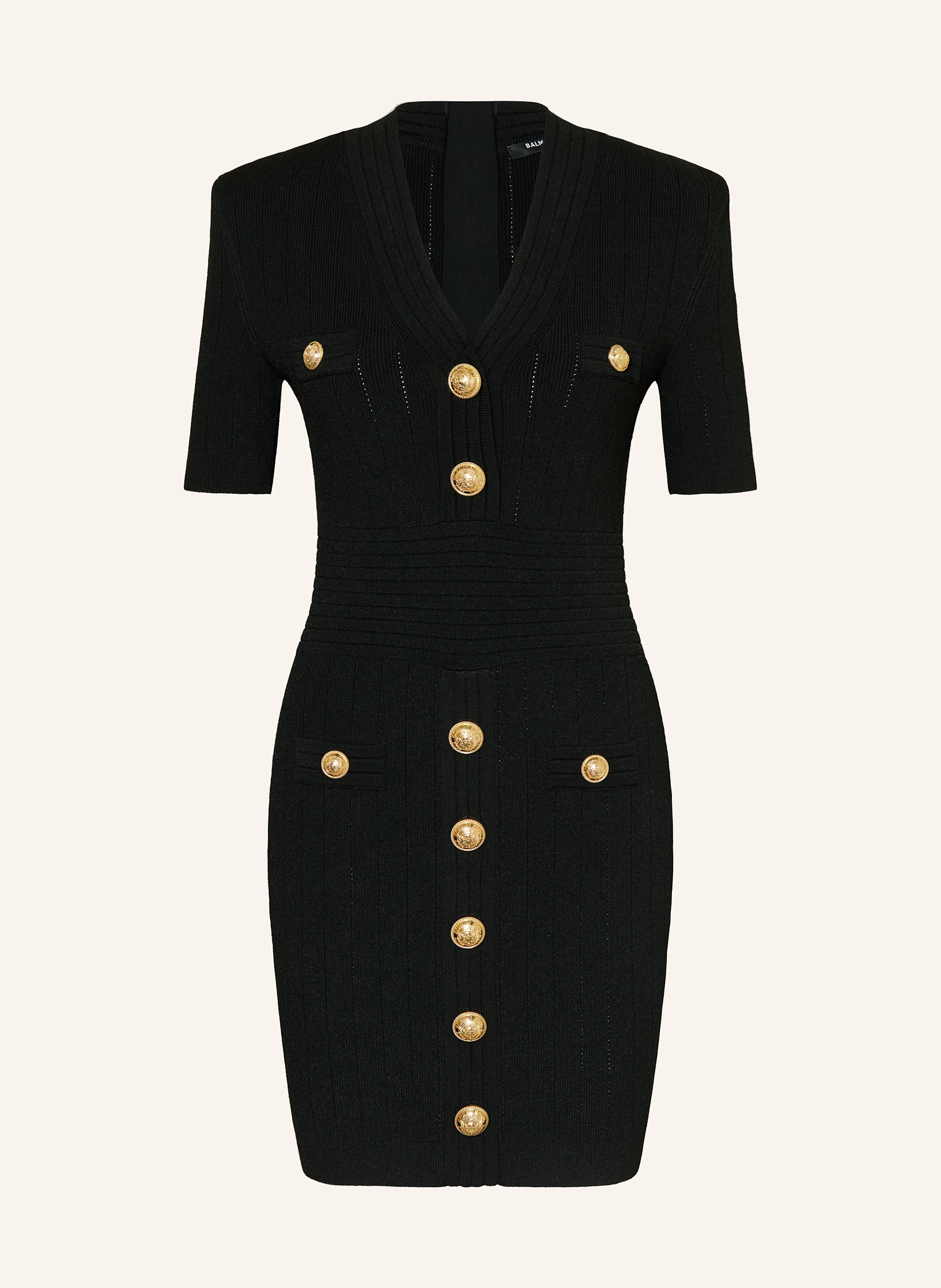 Farfetch Balmain T Shirt Gold Buttons White Shirt With Gold - Main Image