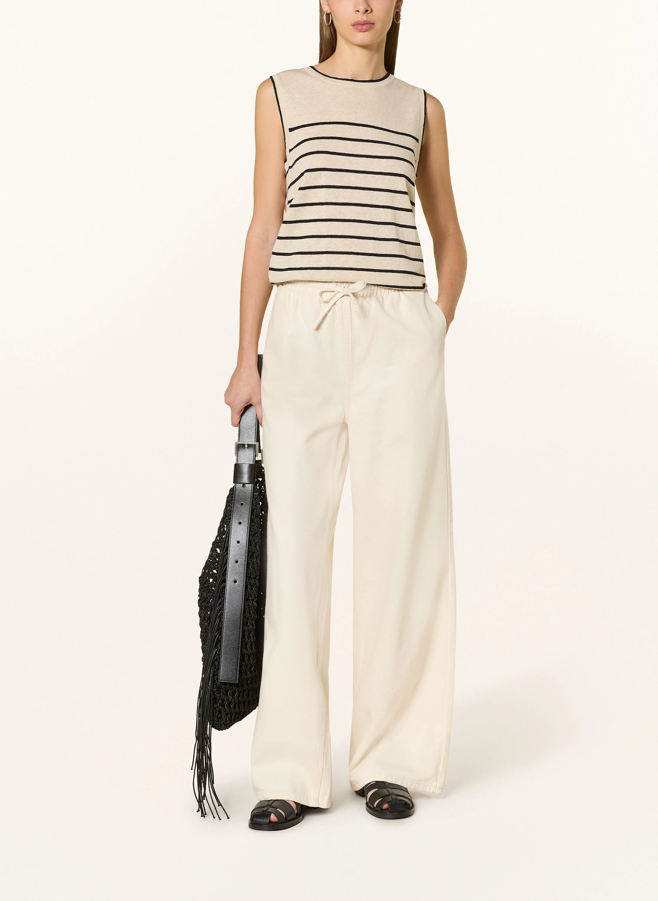 SELECTED Marlene-bukser: ECRU