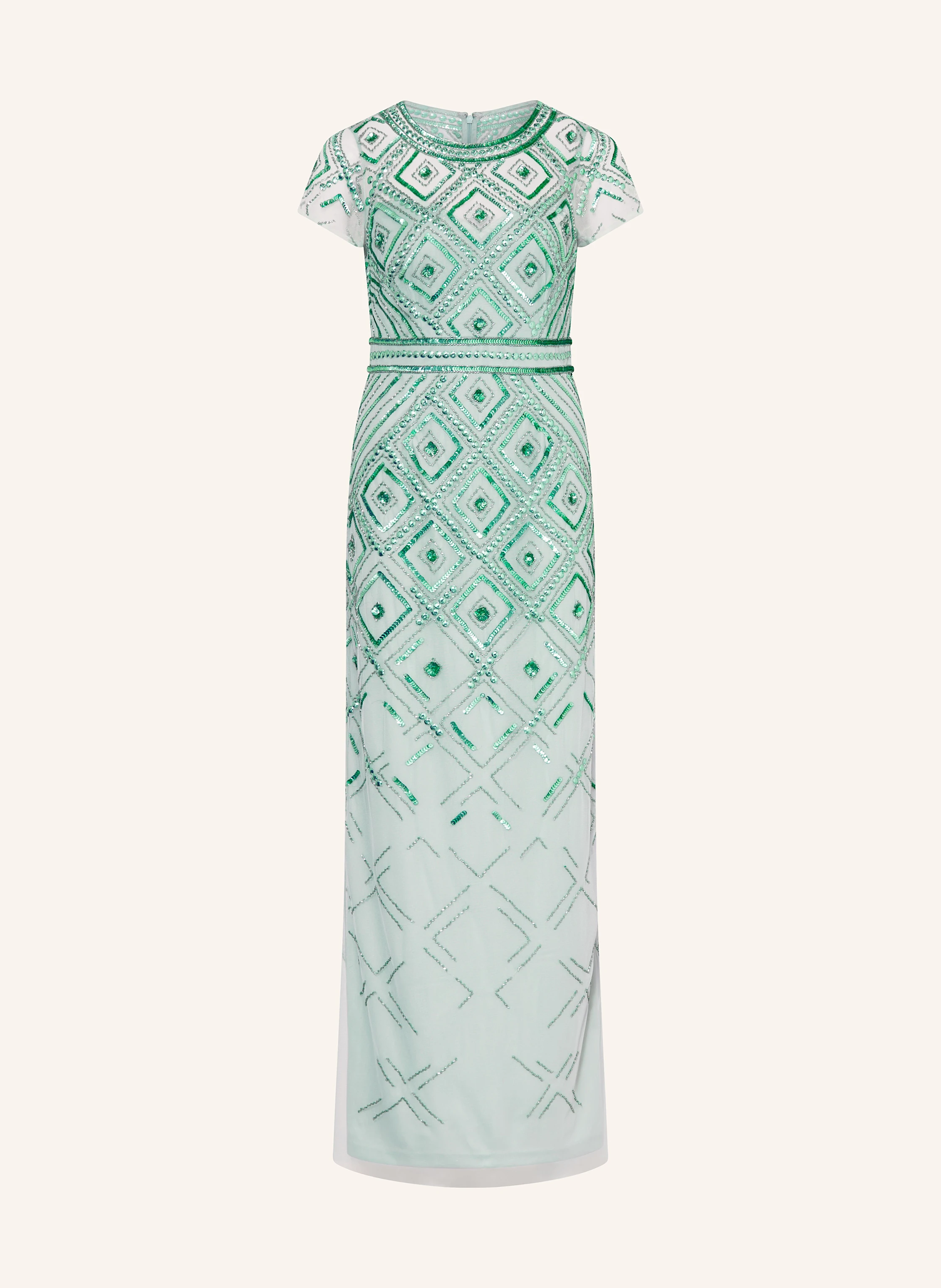 princess polly baby blue dress Adrianna Papell Blue Embellished Beaded Short Sleeve Dress Size 8 main image 0