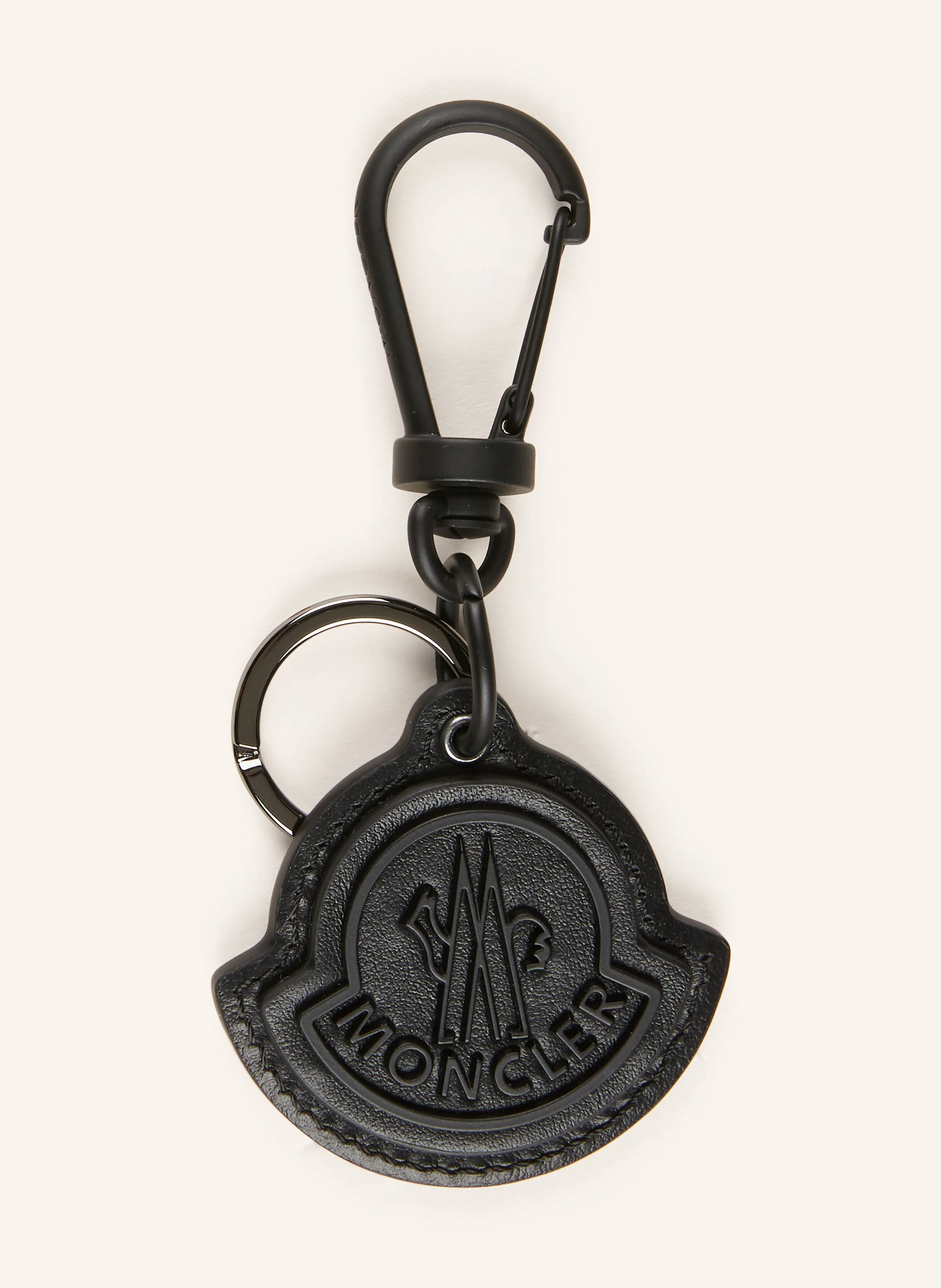 MONCLER Key ring in black