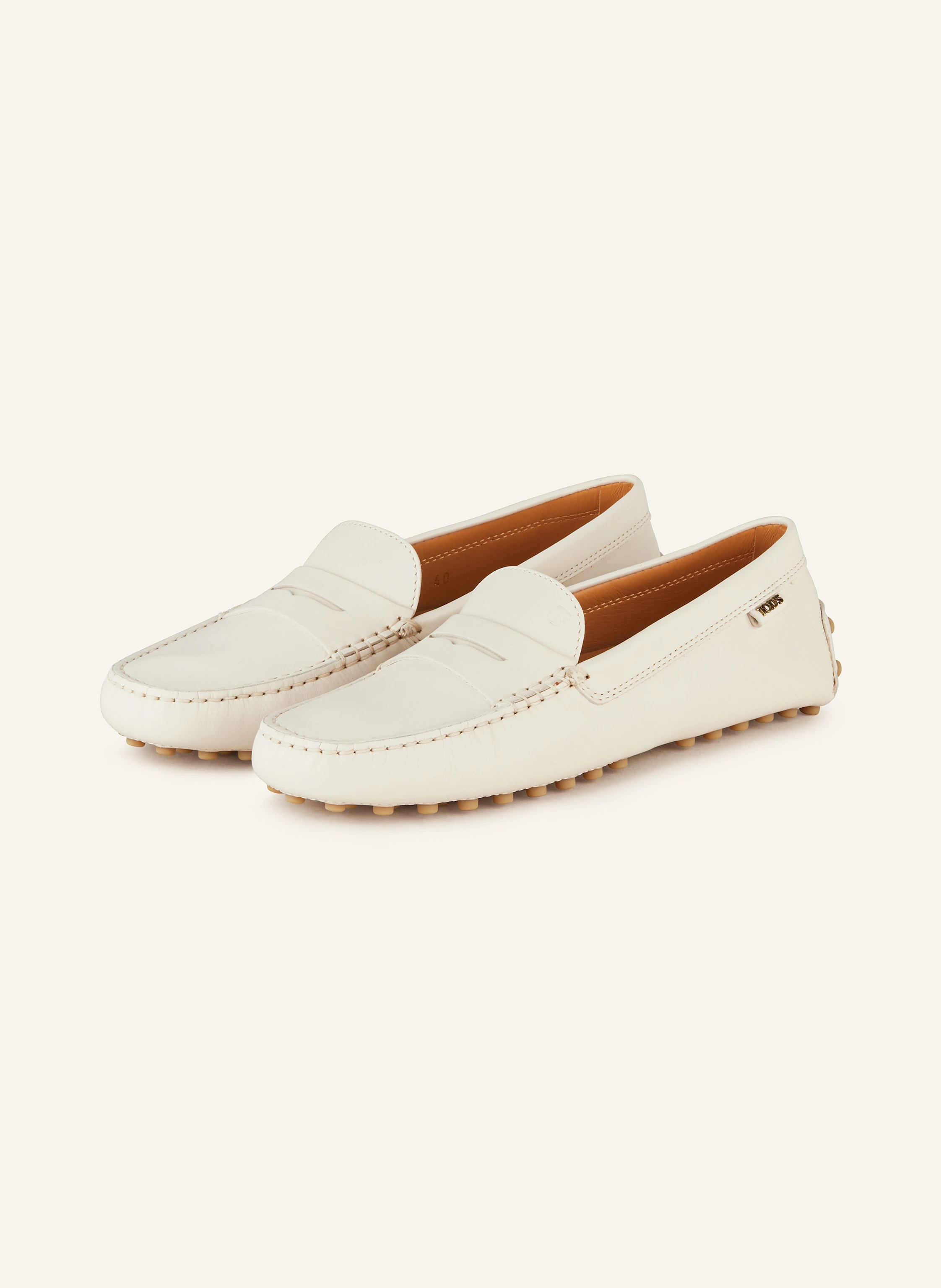 TOD'S mocassins en crème