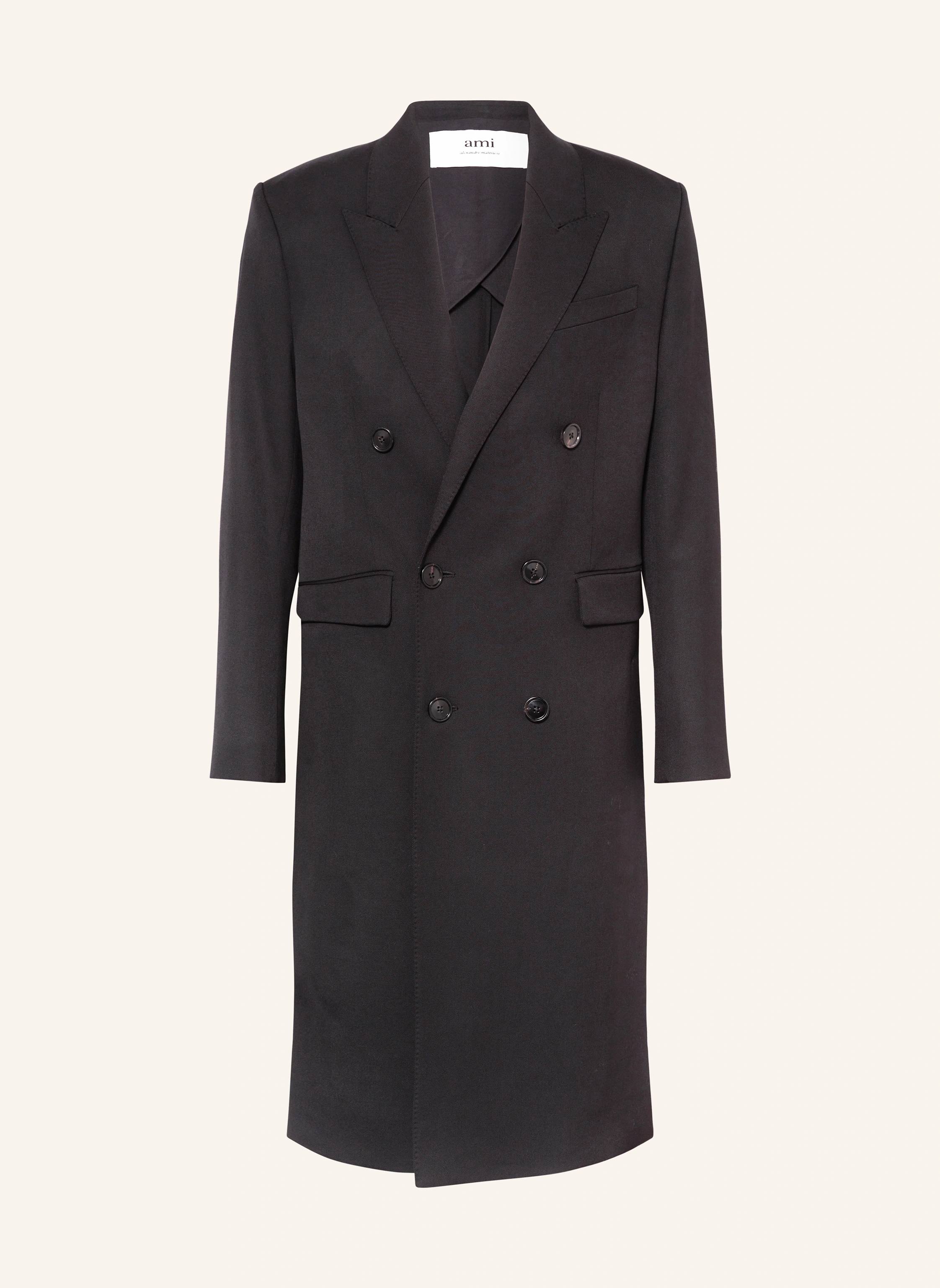 AMI PARIS Wool coat in black