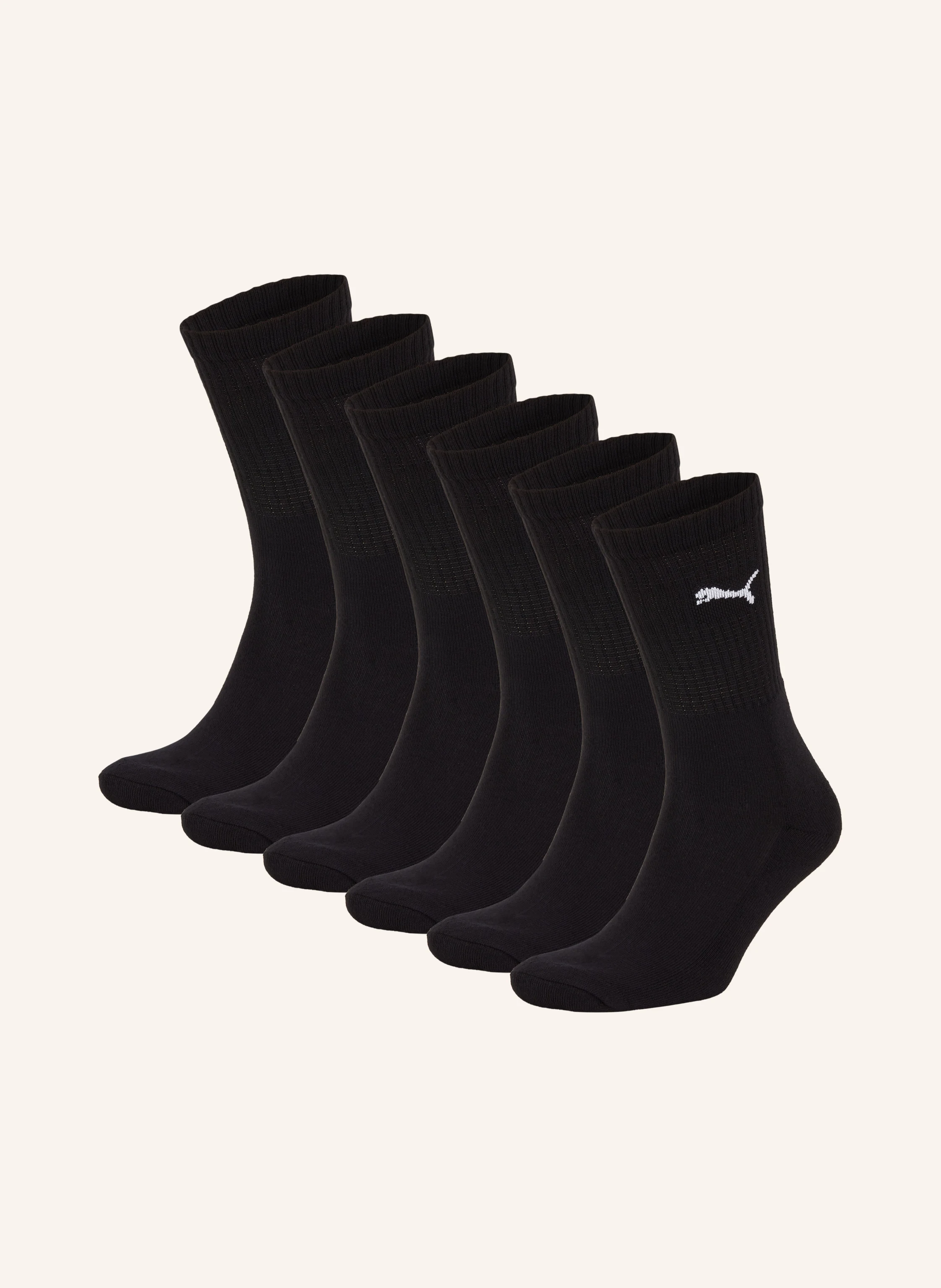 PUMA 6-pack sports socks REGULAR CREW: 001 BLACK