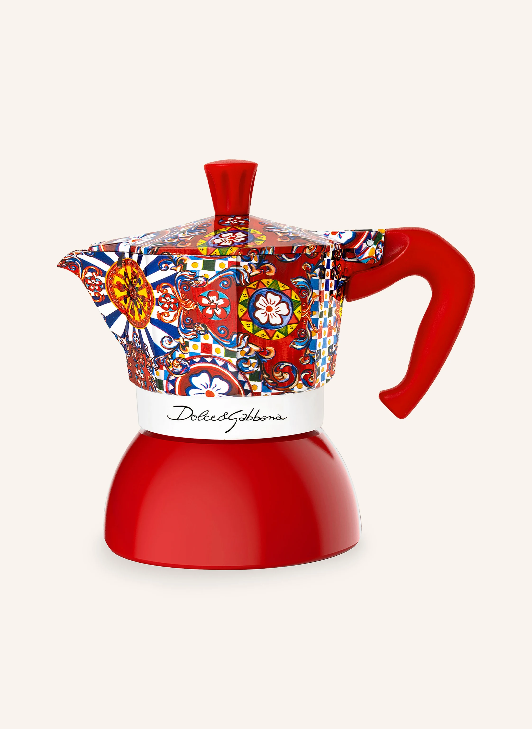 DOLCE & GABBANA CASA Espresso maker Volume: 100 ml in red / blue
