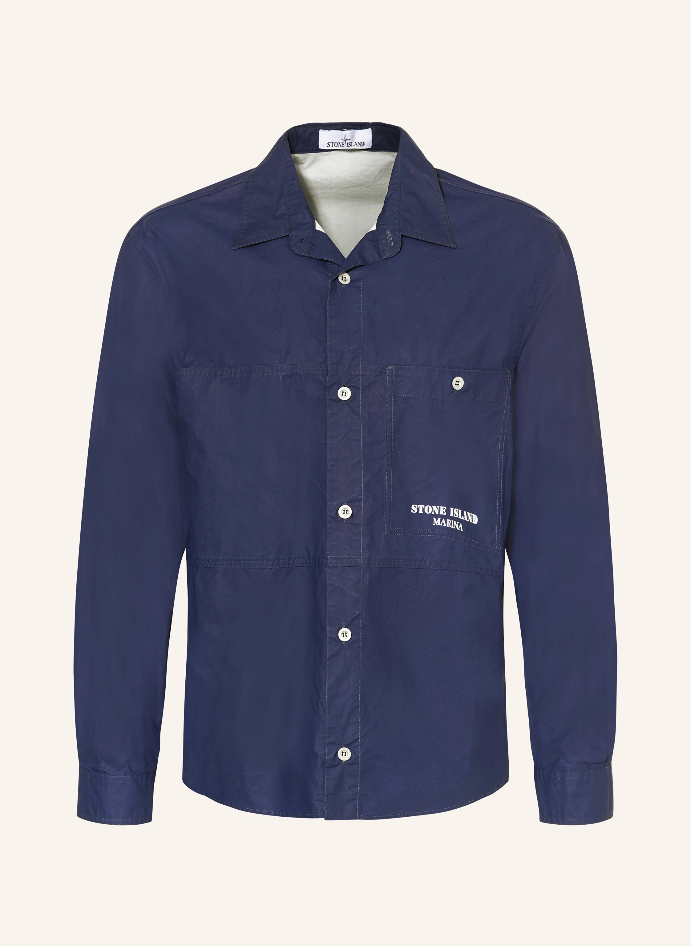 STONE ISLAND Shirt MARINA comfort fit in dark blue / white