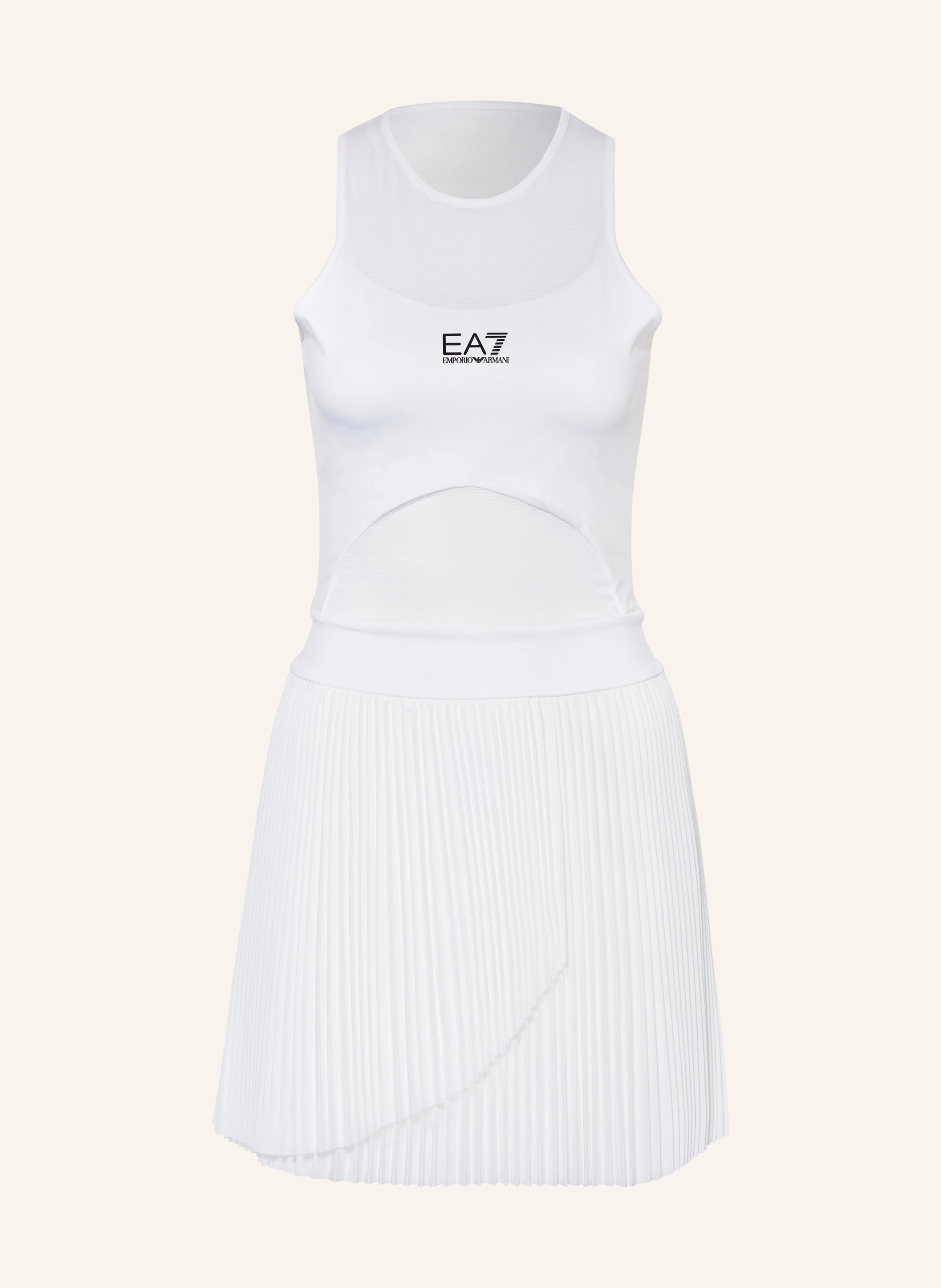 EMPORIO ARMANI ひざ丈スカート 白 4105124G0083 EA7 EMPORIO ARMANI Tennis dress in white