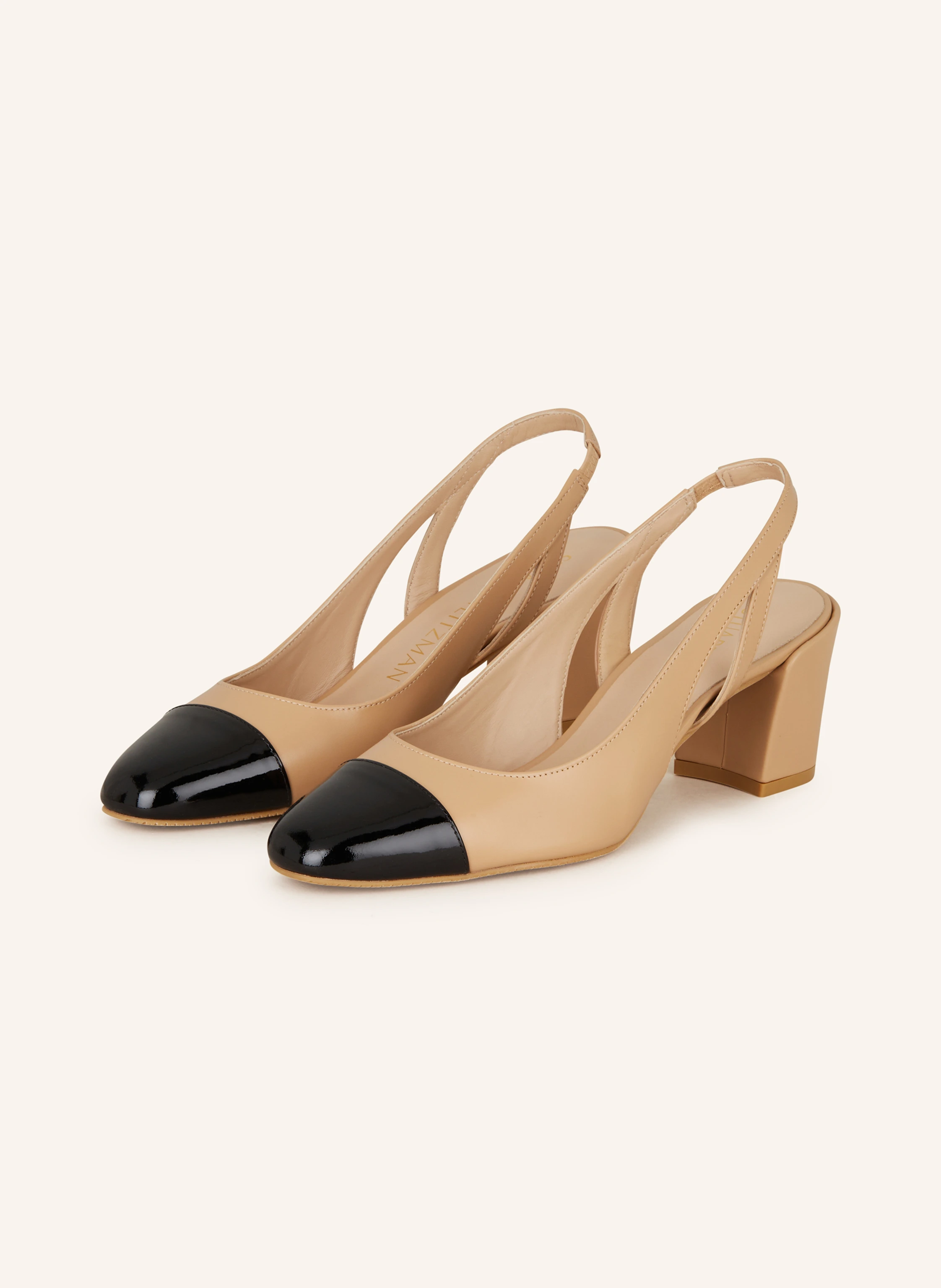 STUART WEITZMAN Slingback pumps SLEEK 50 in camel/ black
