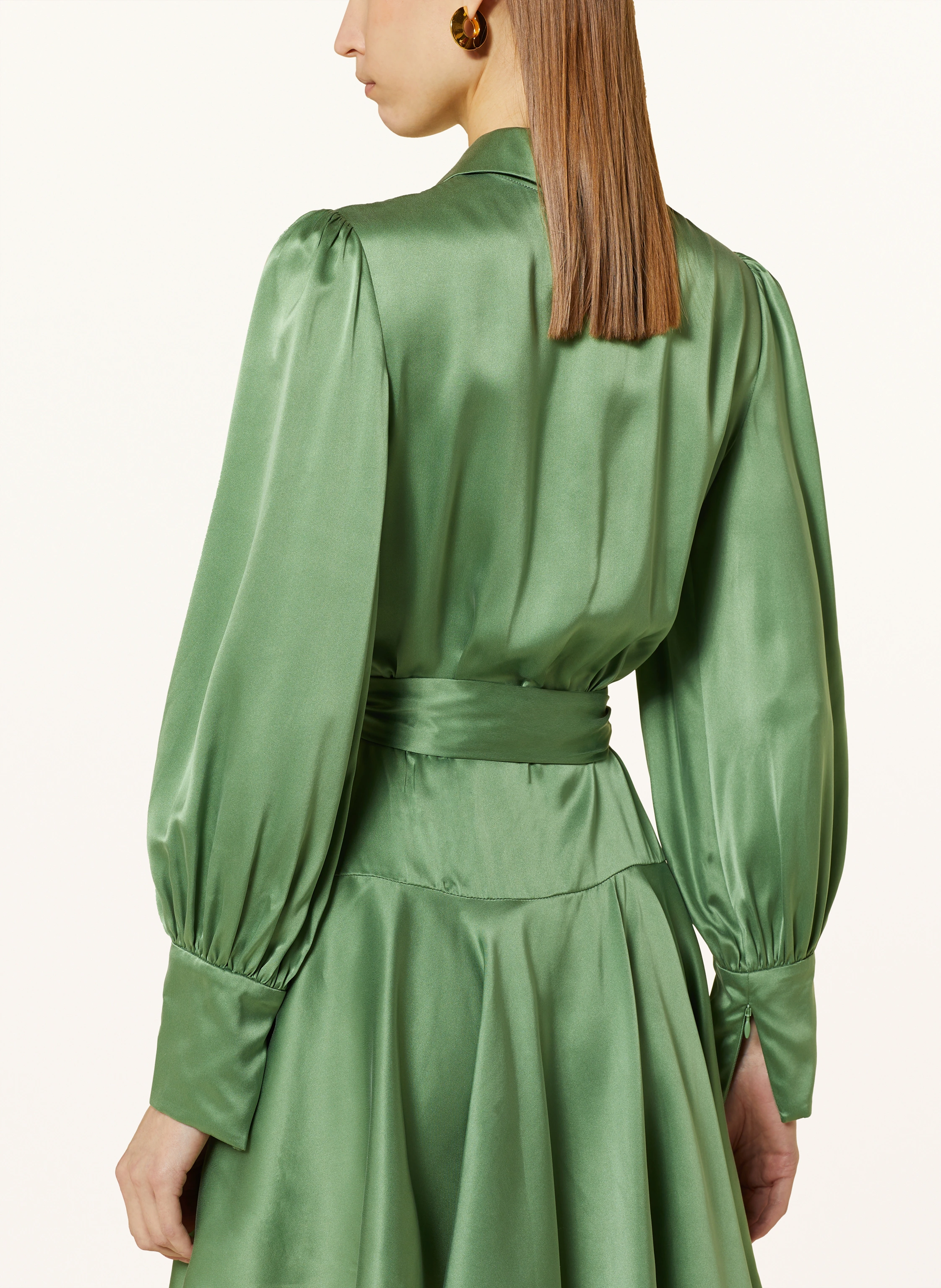 ZIMMERMANN Wrap dress made of silk in matc matcha ZIMMERMANN Wrap dress made of silk in matc matcha