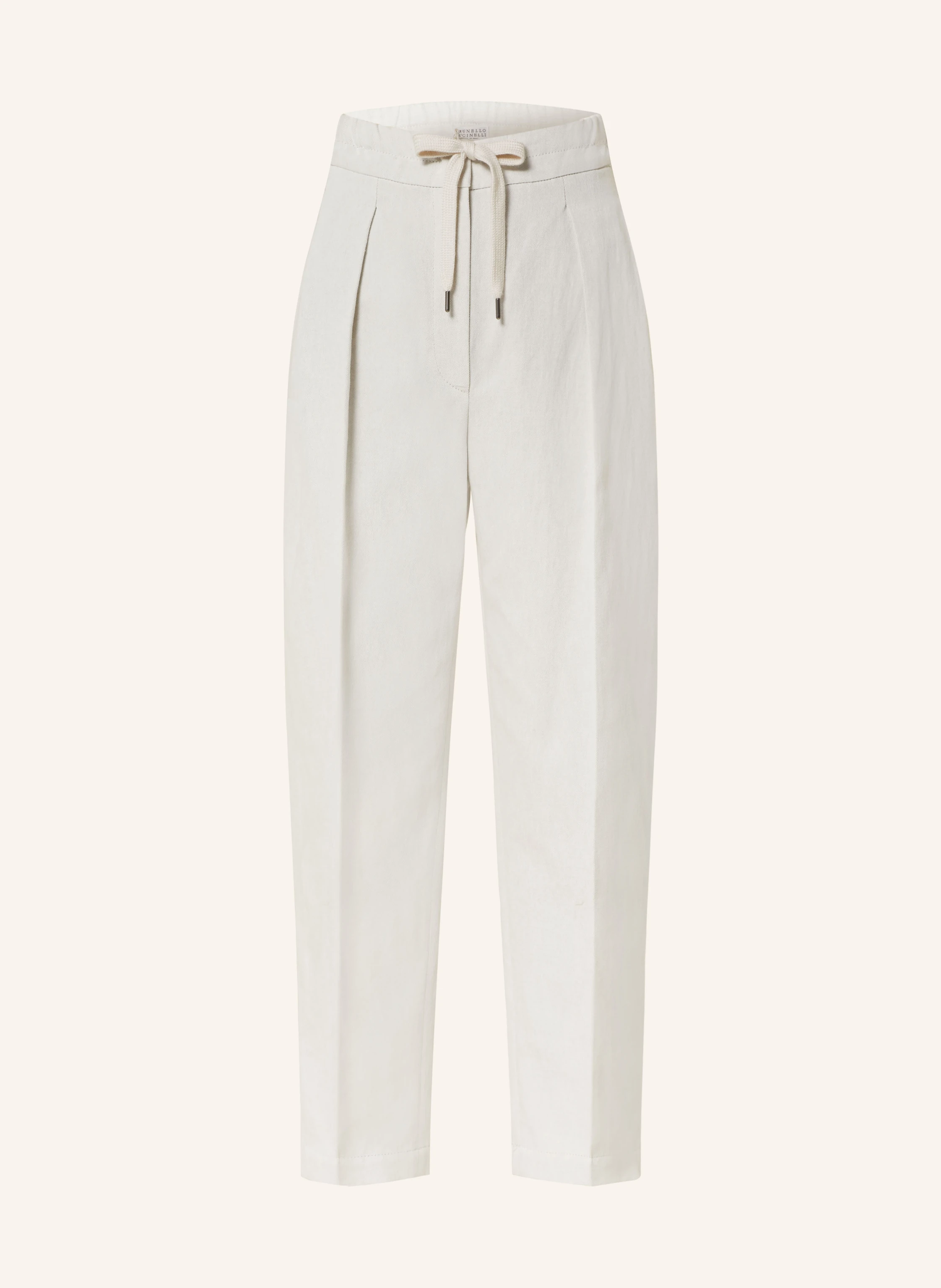 BRUNELLO CUCINELLI Pants in jogger style in light gray