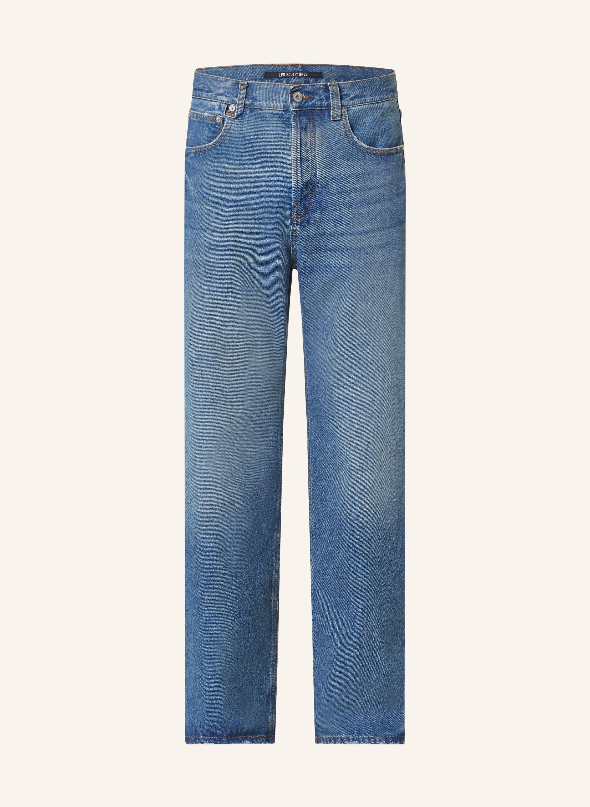 【JACQUEMUS】The De-NARmes Jeans With Zip ブルー JACQUEMUS Jeans LE DE NIMES DROIT regular fit in 332 blue/tabac
