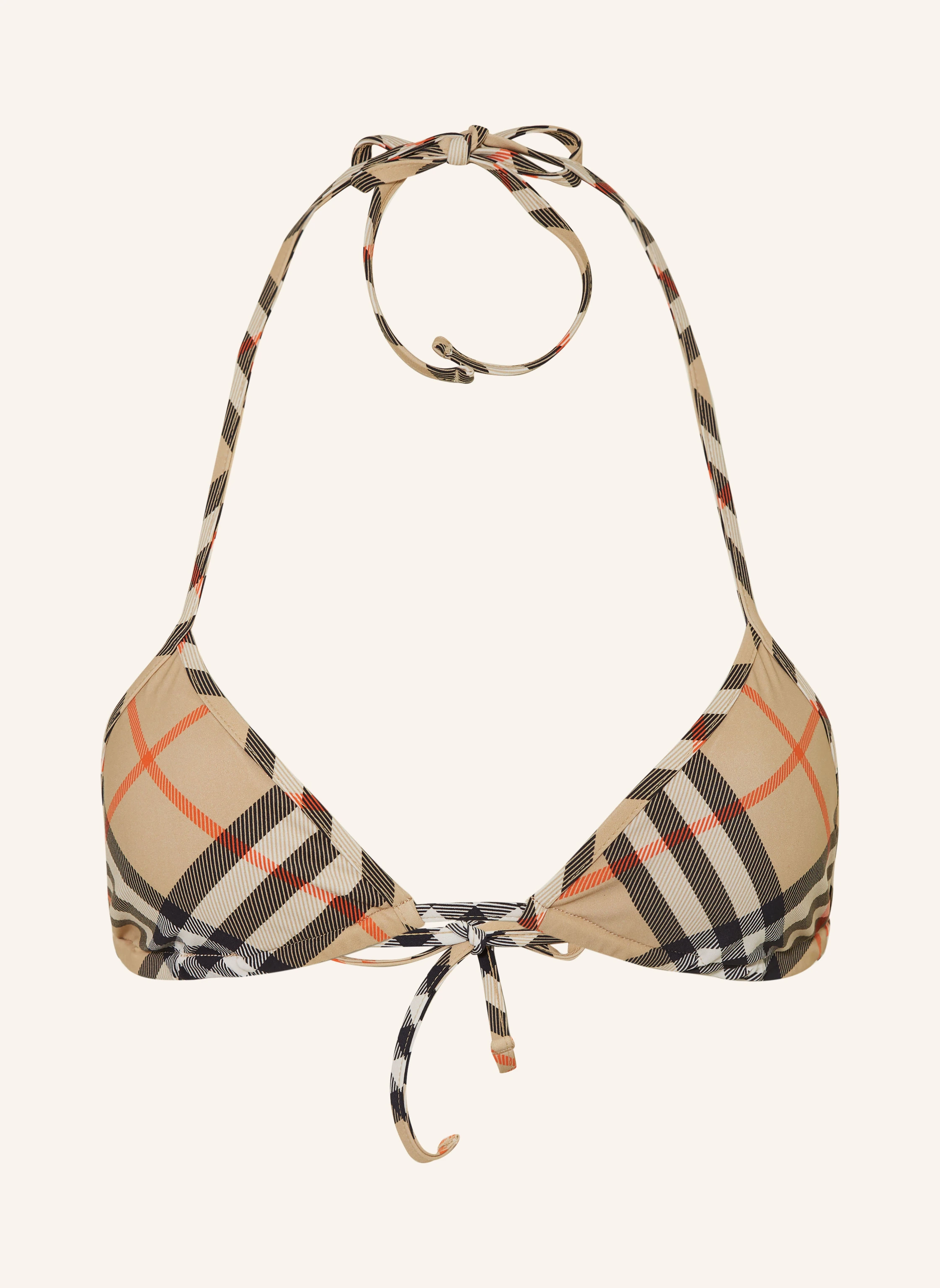 BURBERRY Triangle bikini top in beige - Main Image
