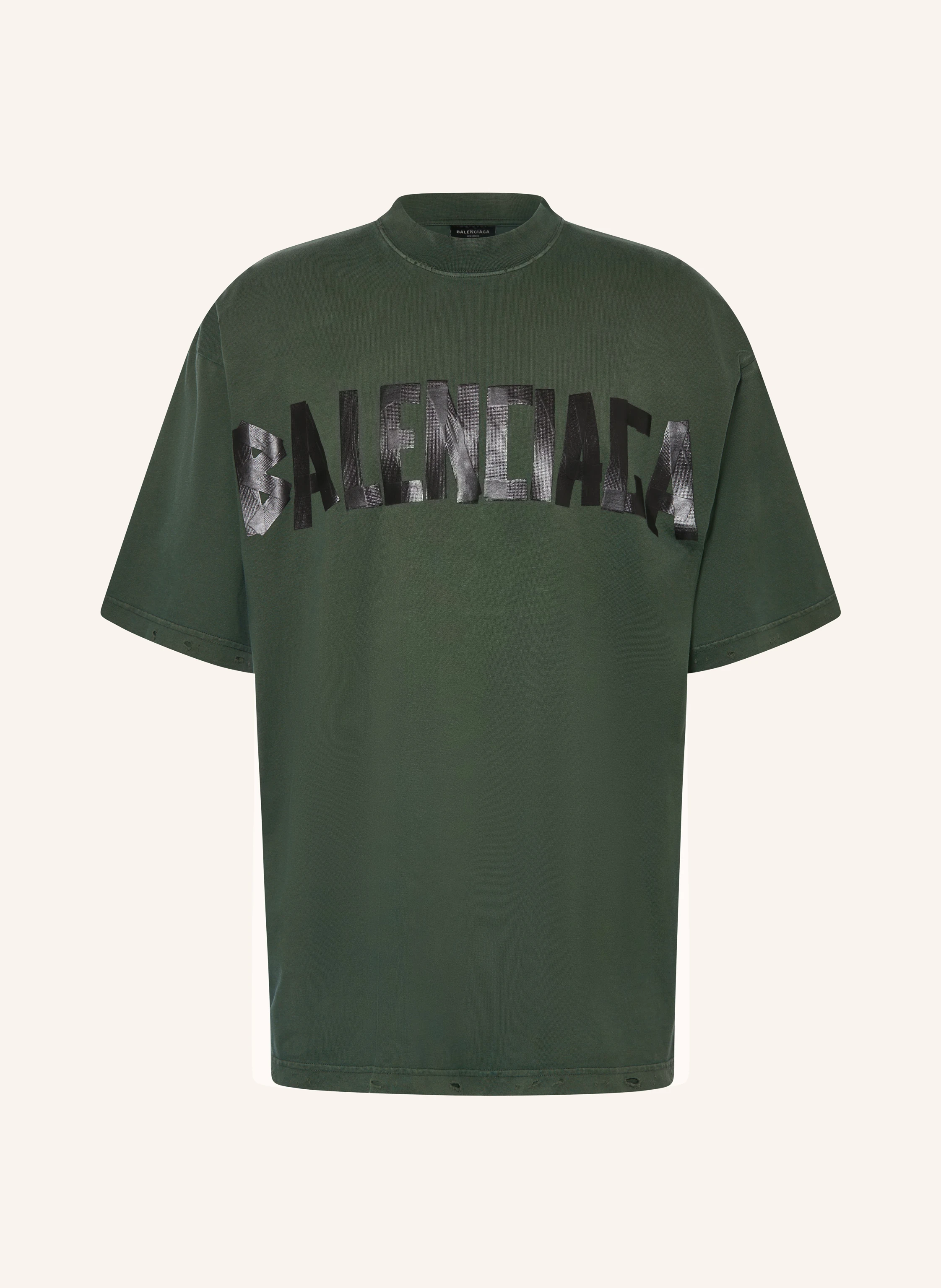 BALENCIAGA T-shirt: DARK GREEN / BLACK
