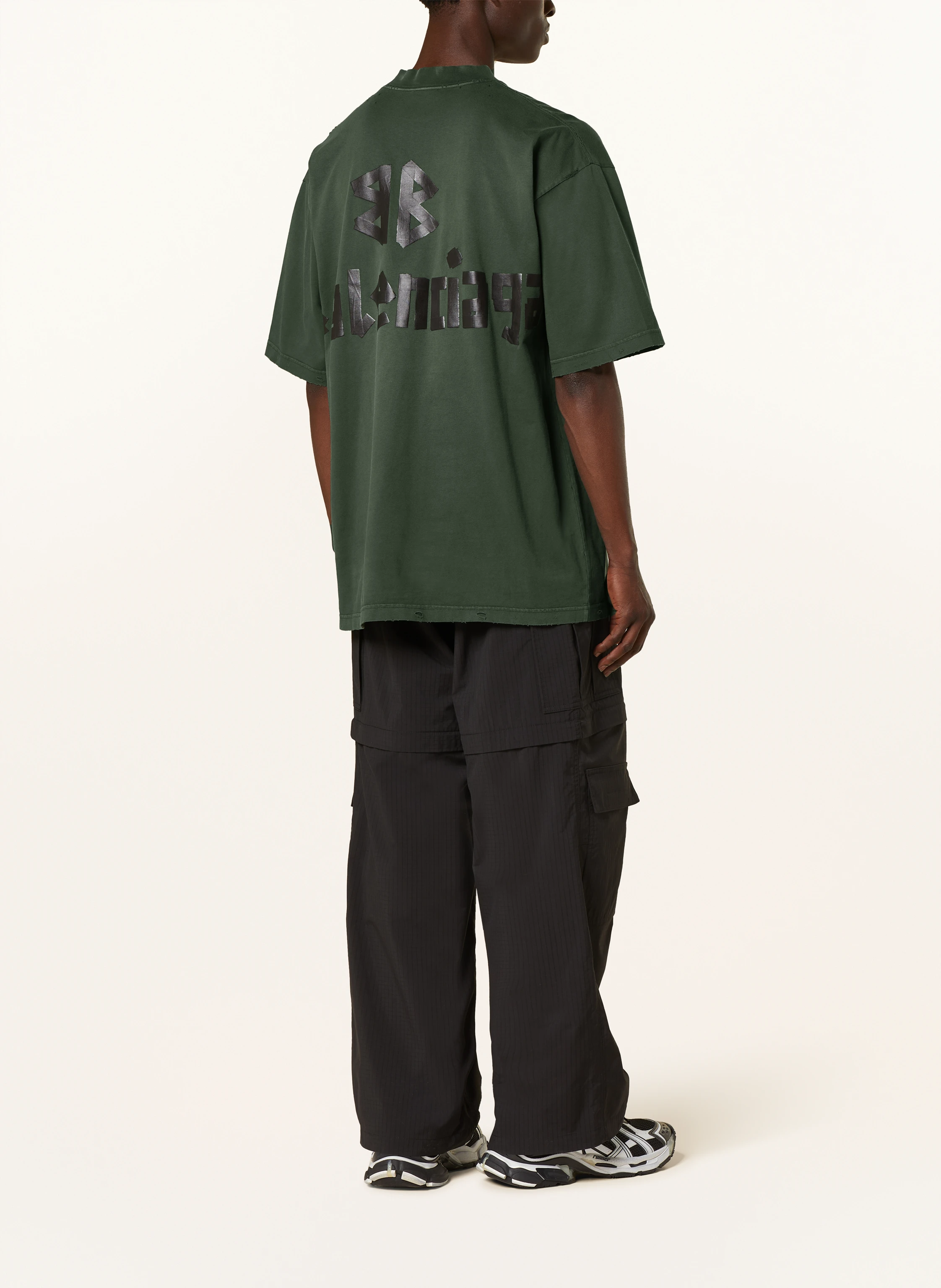 BALENCIAGA T-shirt: DARK GREEN / BLACK