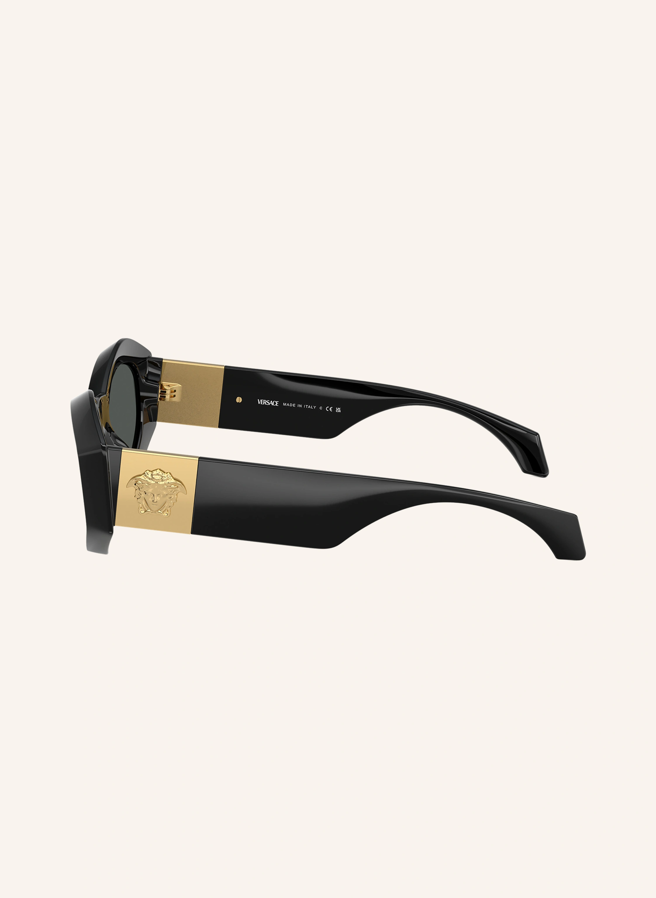 NEW VERSACE VE4466U GB1/87 WOMEN SUNGLASSES MOD 4366U GB1/87 BLACK VE4466U GB187 Versace VE4466U GB1/87 Black Sunglasses for Woman – LookerOnline main image 3