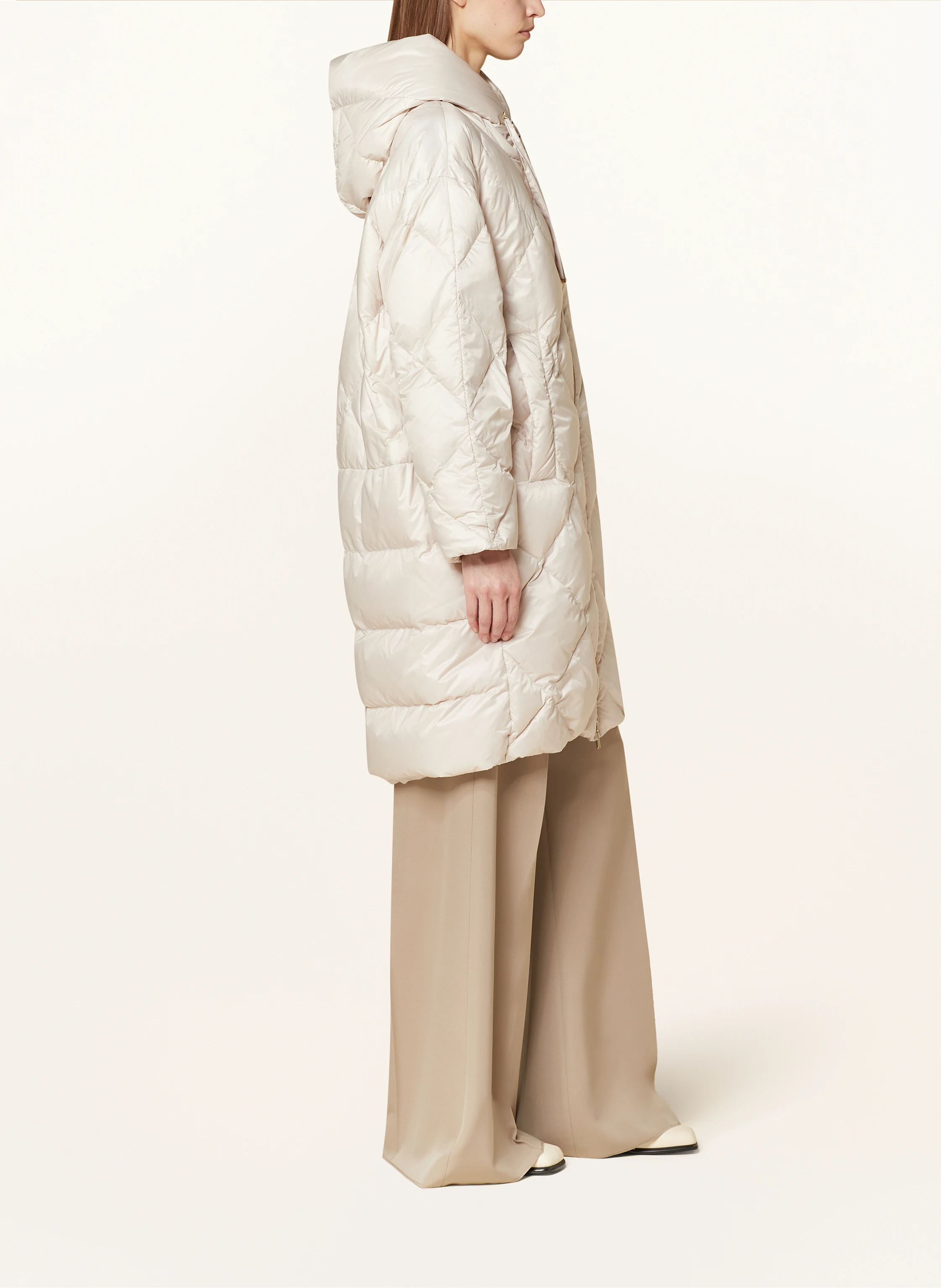Max Mara The Cube Down coat TREFE in cream
