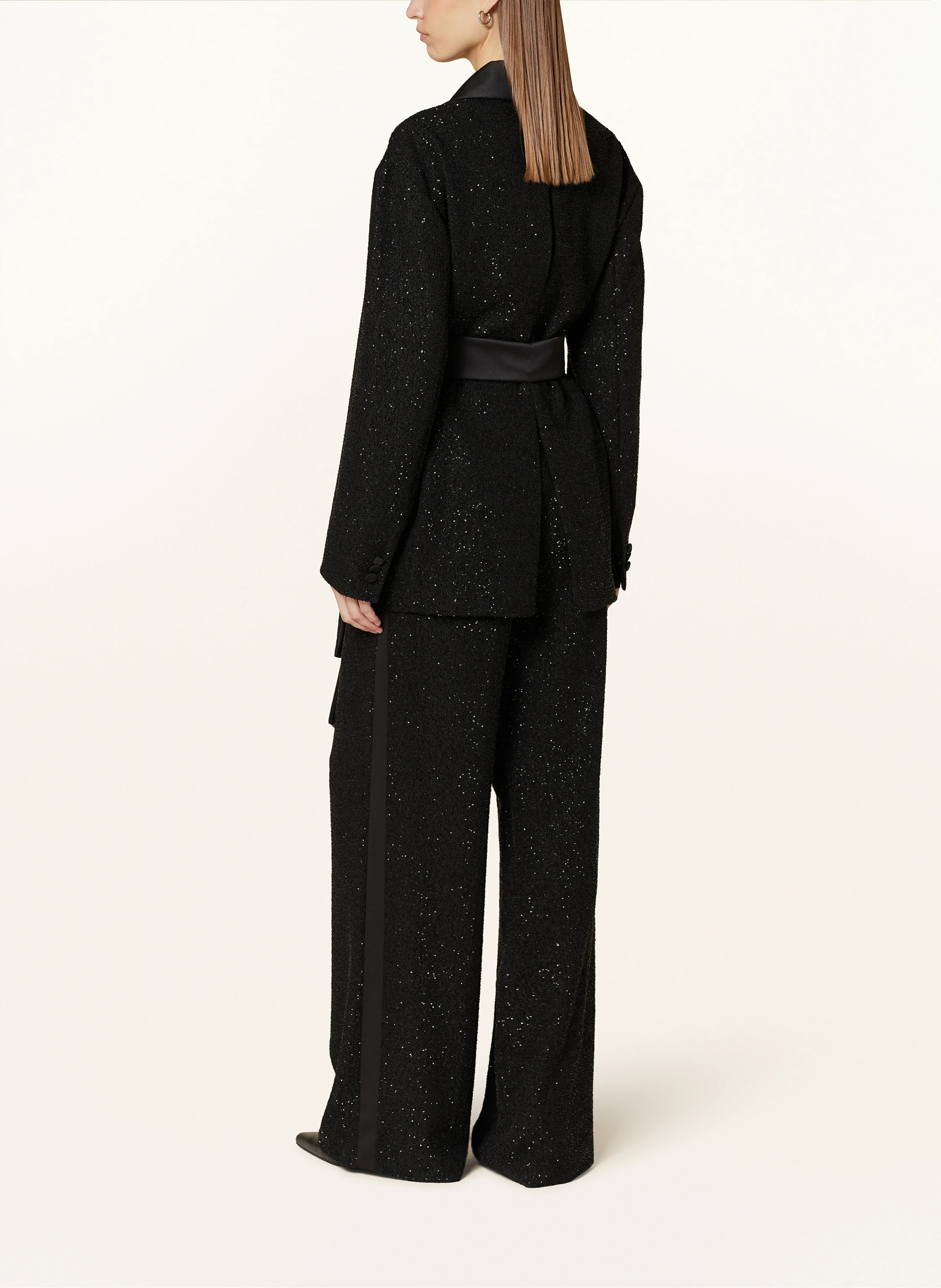 Max Mara Blazer PAU with cut-out and sequins in black