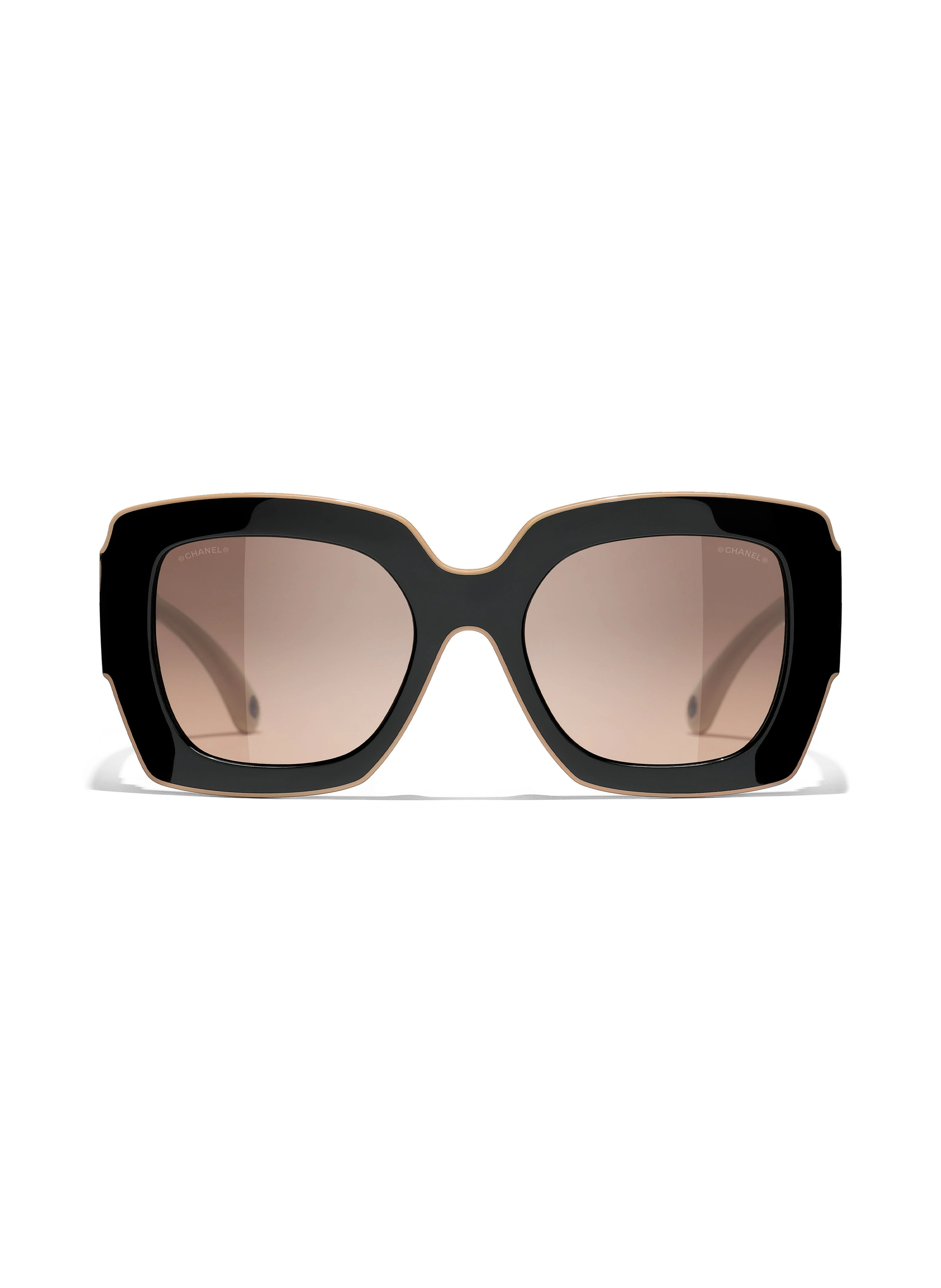 CHANEL Oversized Square Sunglasses in Dark Brown with Gradient Lenses Chanel - Square Sunglasses - Dark Tortoise Brown Gradient  main image 2