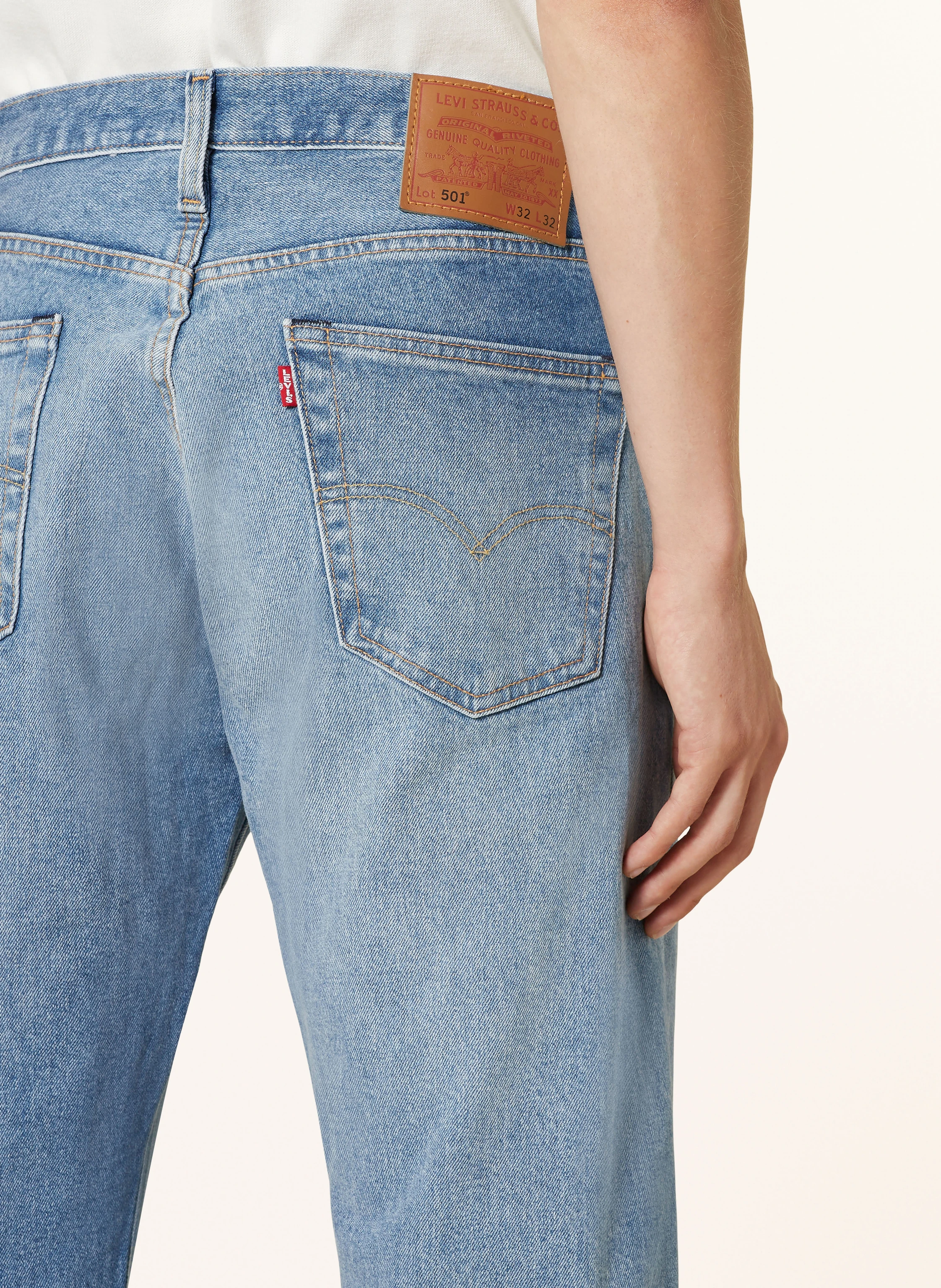 Levi's® Blugi cu croi drept 501: 18 Indigo deschis - uzat