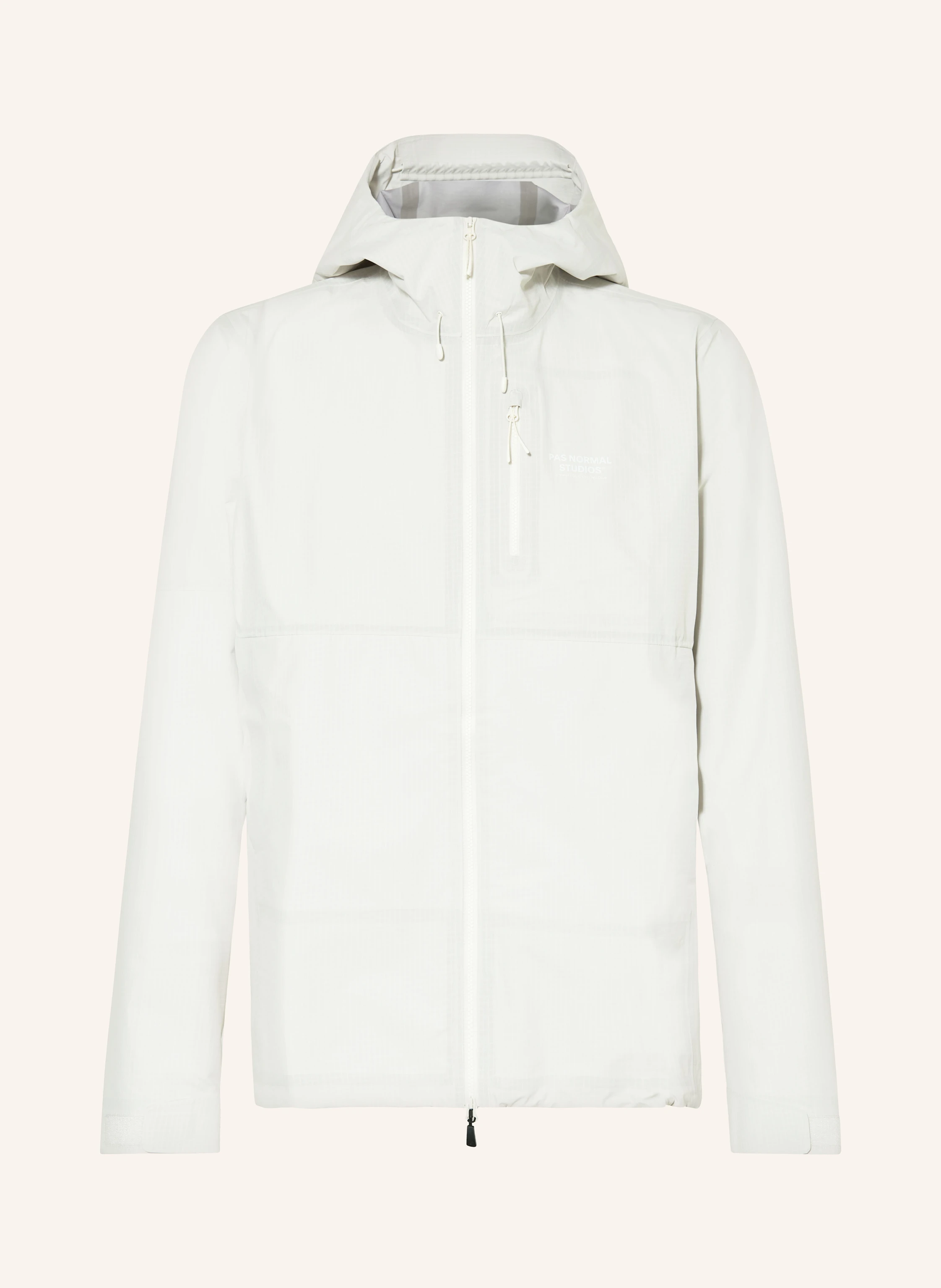 PAS NORMAL STUDIOS Rain jacket OFF-RACE in white