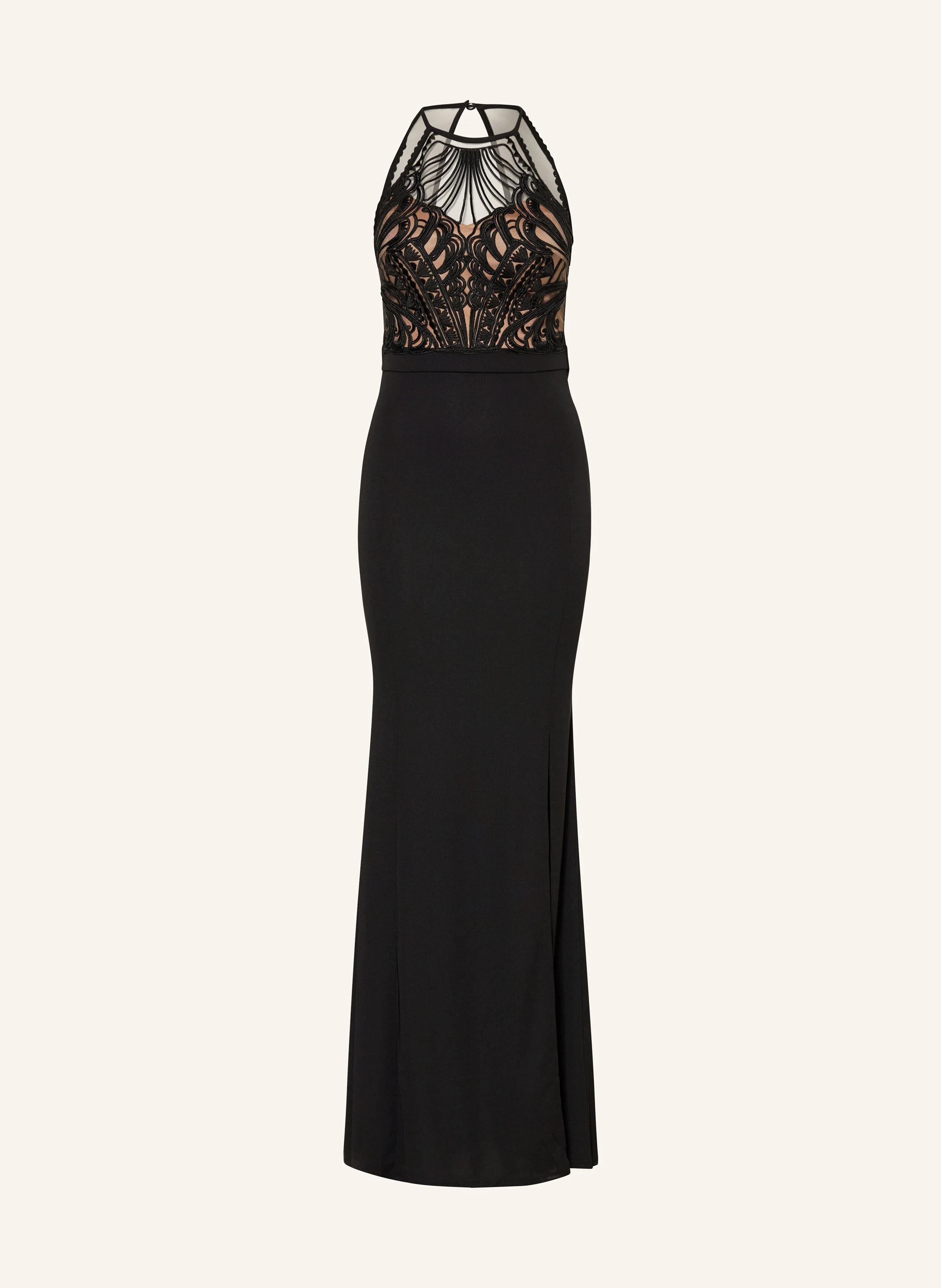 lipsy black evening dresses LIPSY Evening dress with lace in black