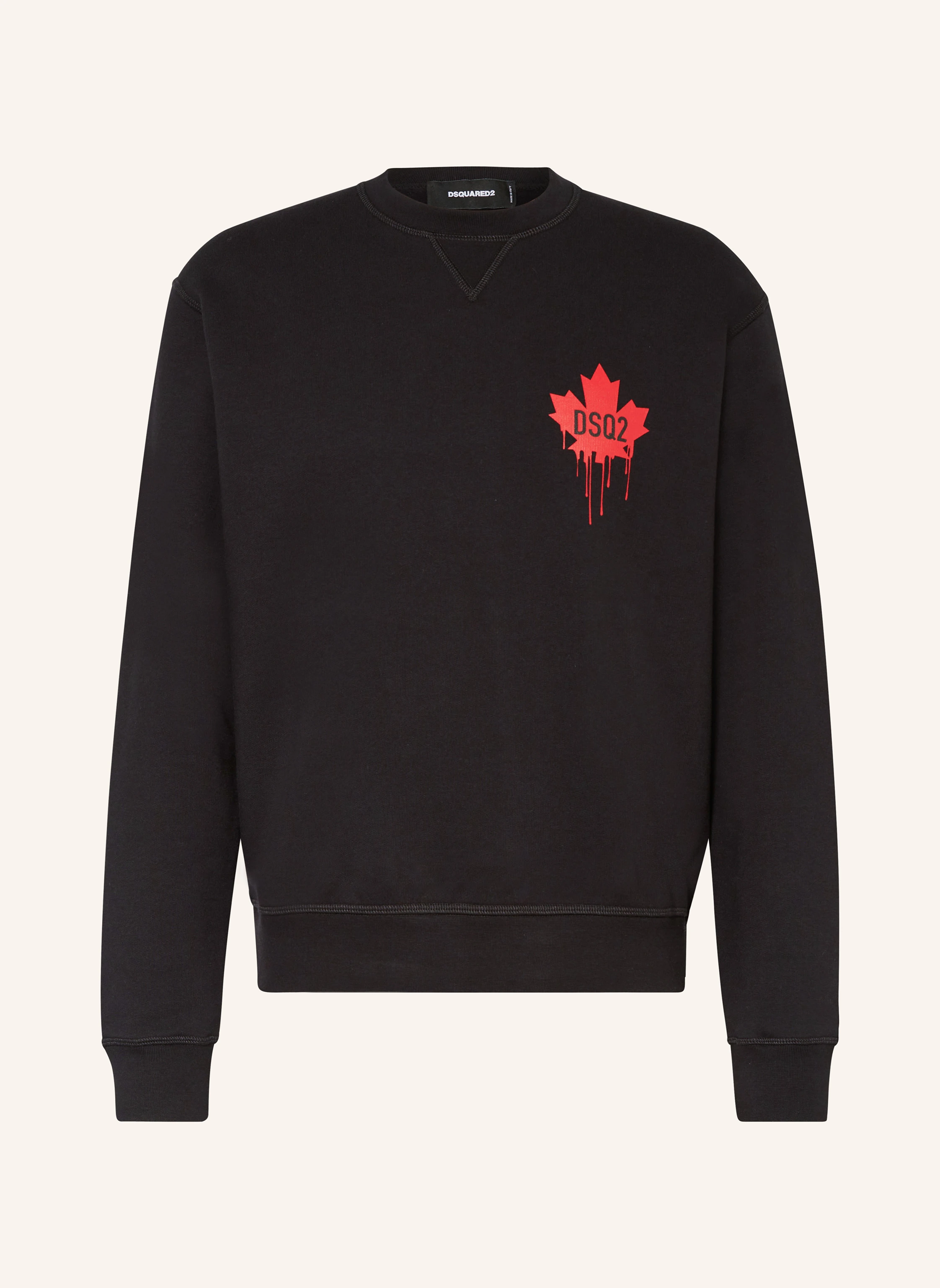 DSQUARED2 Bluza nierozpinana kolor czarny/ czerwony