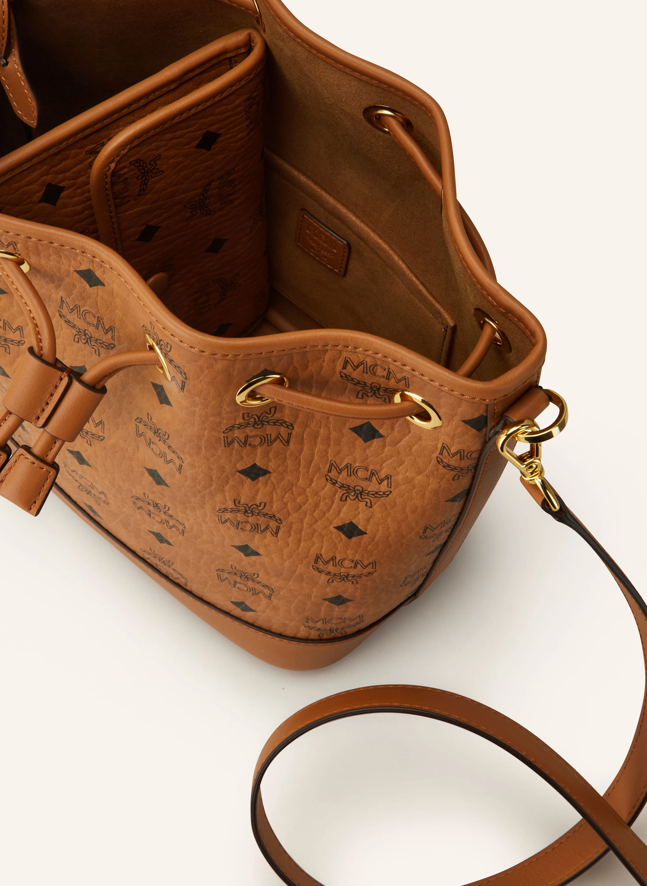 MCM Pouch bag DESSAU VI with pouch in co cognac