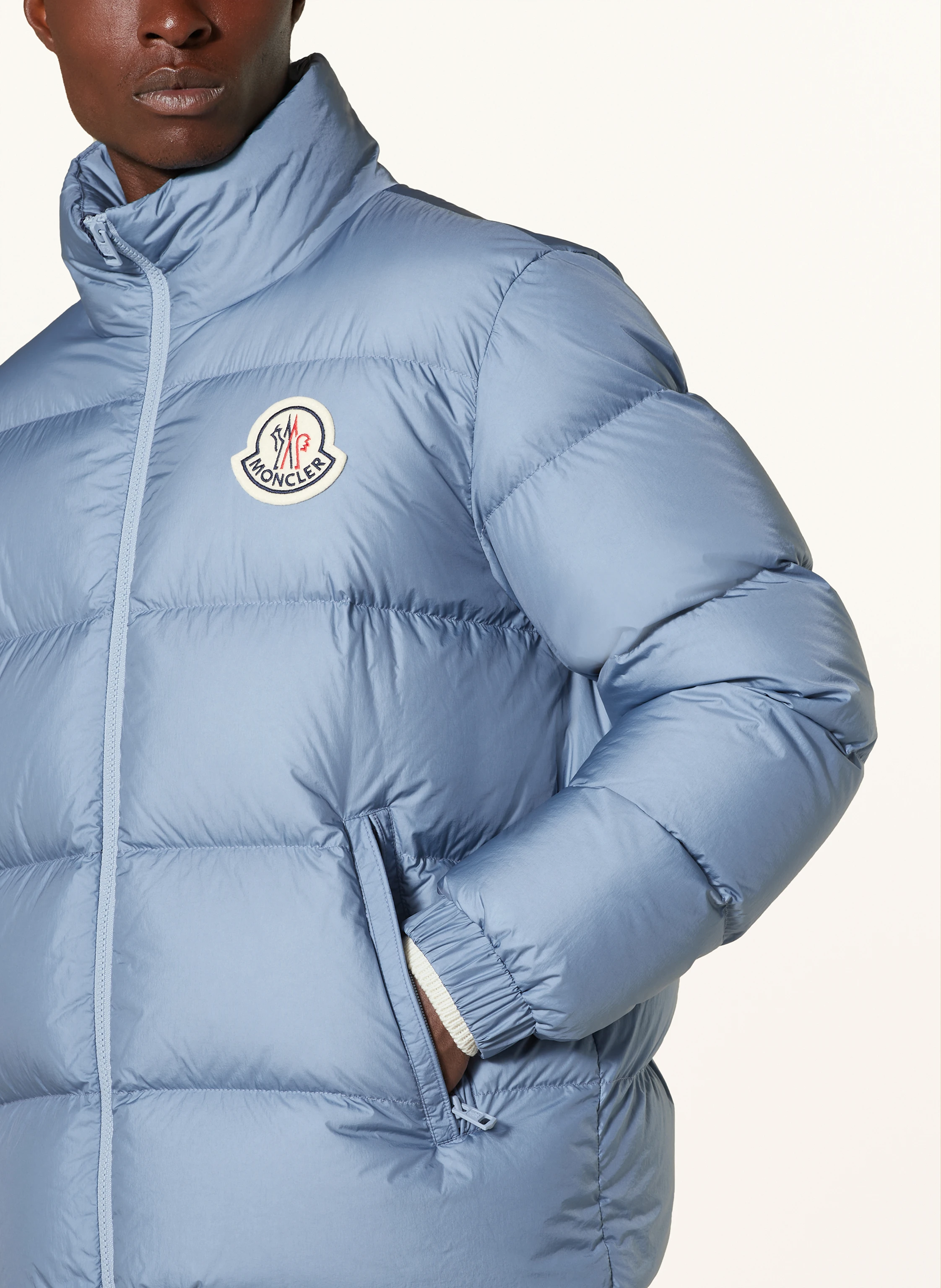 MONCLER Kurtka puchowa CITALA kolor szaroniebieski