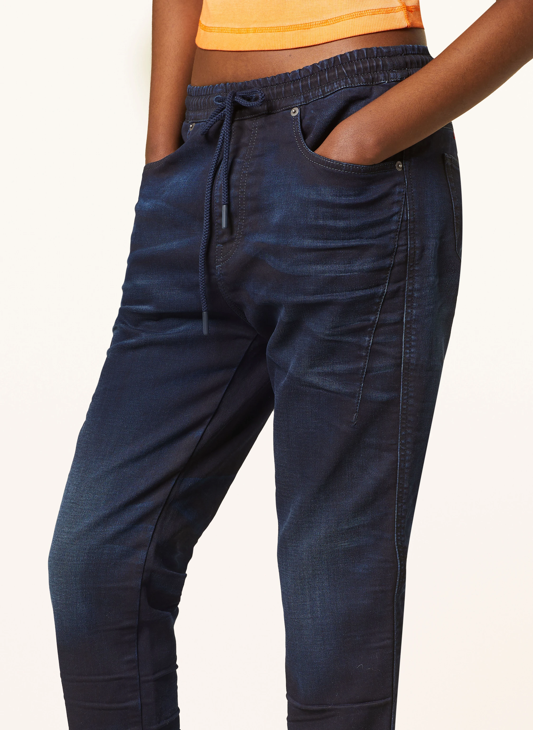 DIESEL デニム D-FAYZA JOGG BOYFRIEND Women's Boyfriend Jeans | Black/Dark grey | Diesel Fayza