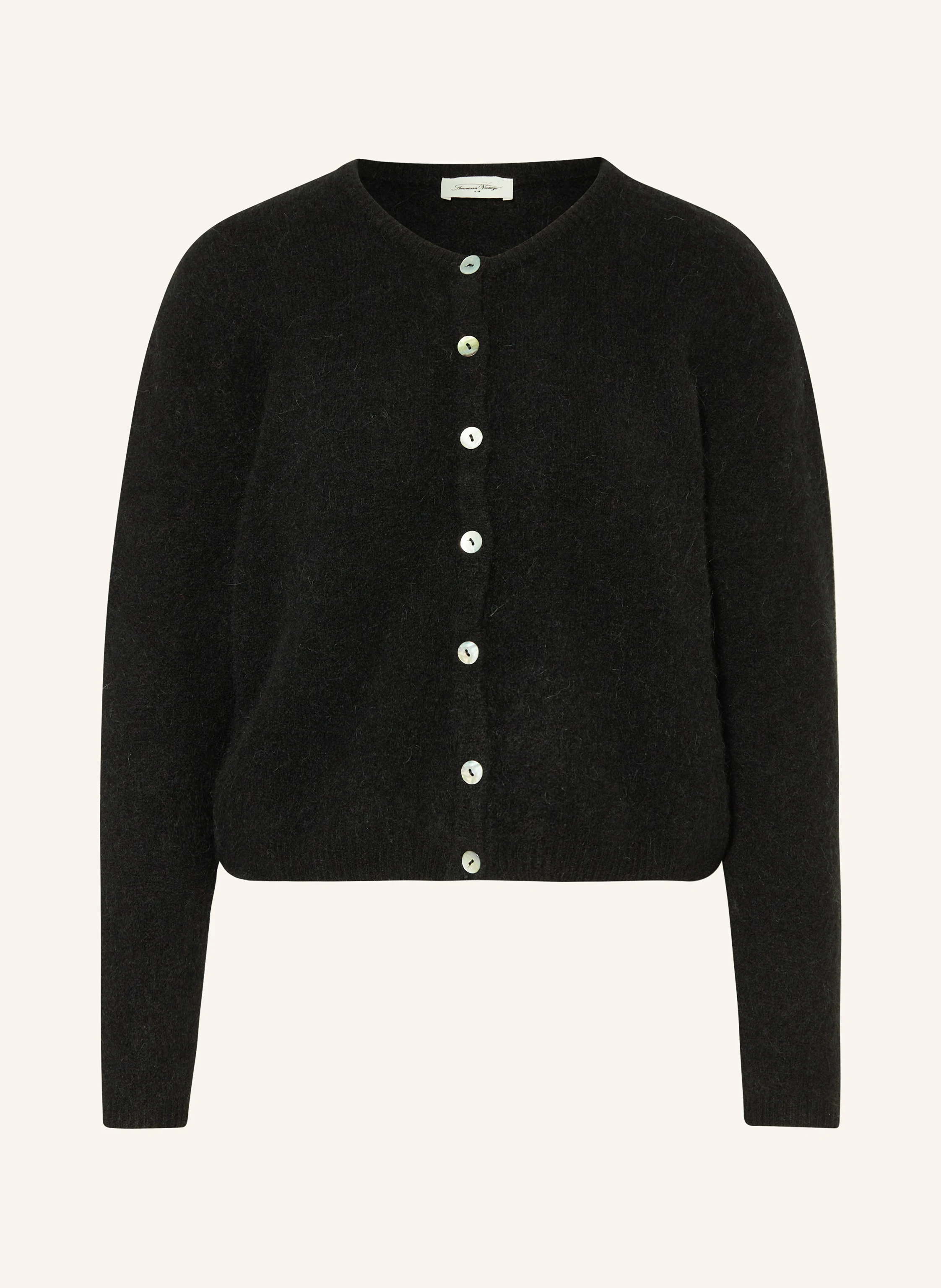 トップス VINTAGE alpaca cardigan black American Vintage Cardigan with alpaca in black