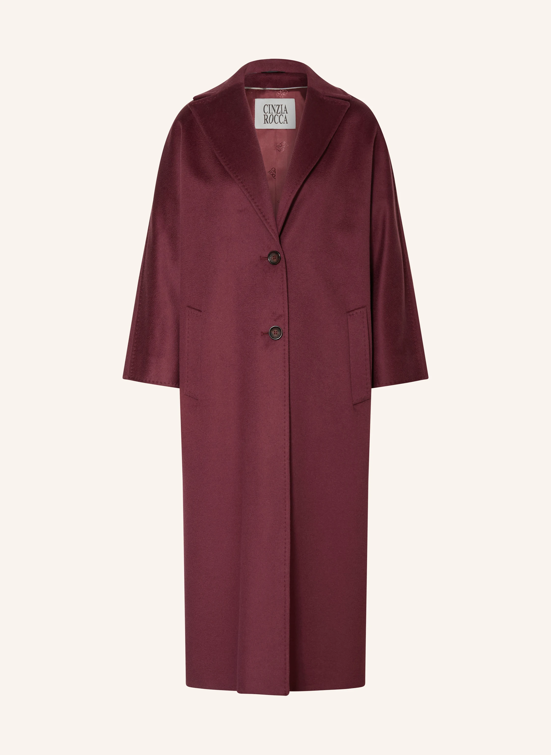 CINZIA ROCCA Wollmantel in dunkelrot