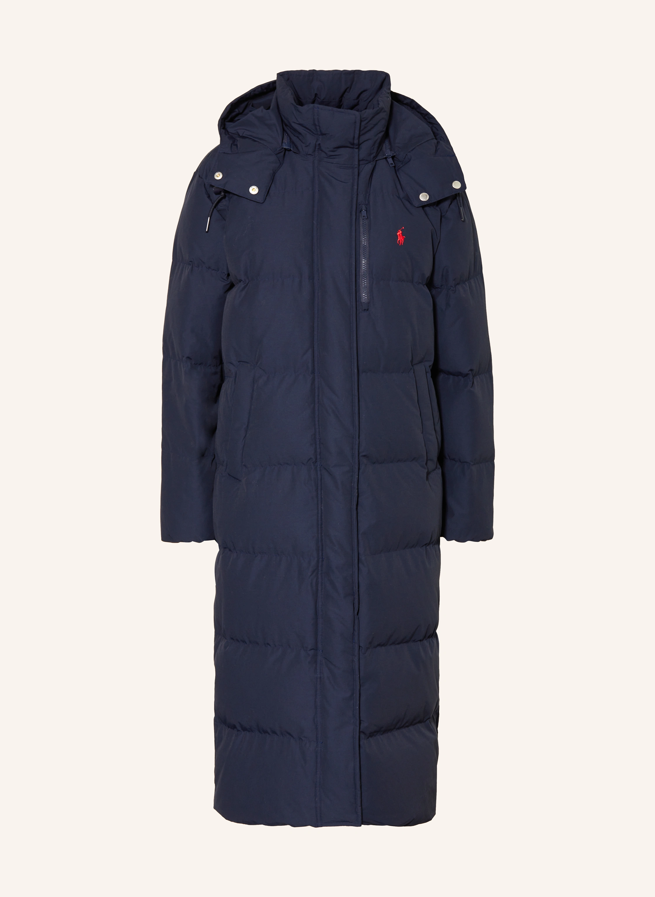 POLO RALPH LAUREN Down jacket with removable hood in dark blue