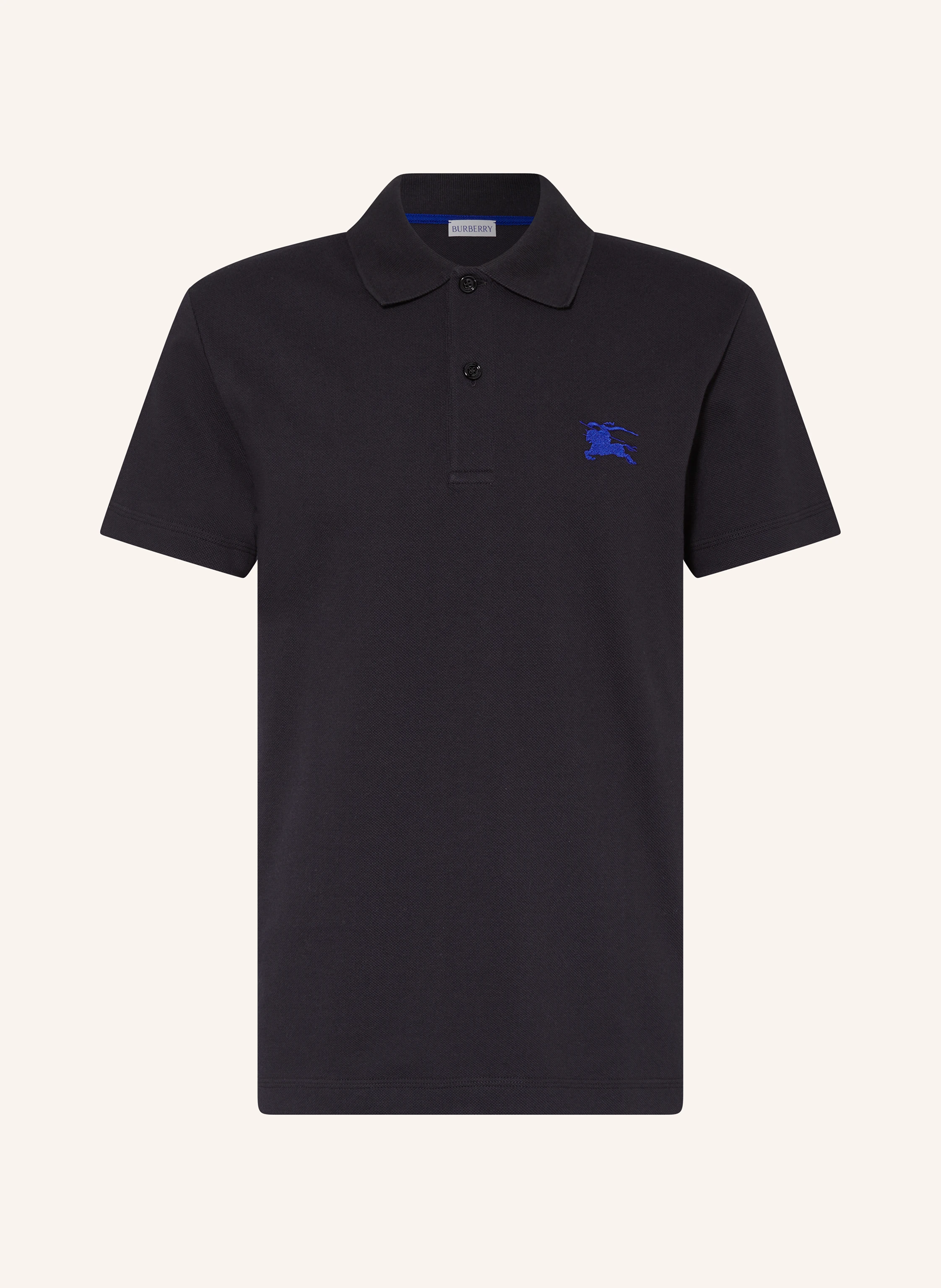 BURBERRY Koszulka polo z piki kolor czarny