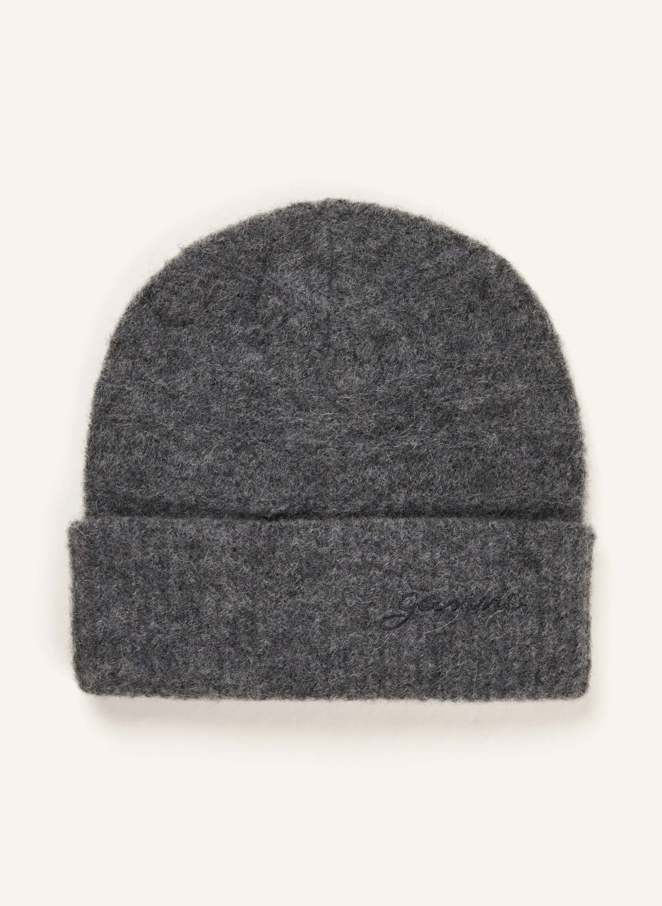 GANNI Hat with alpaca in gray