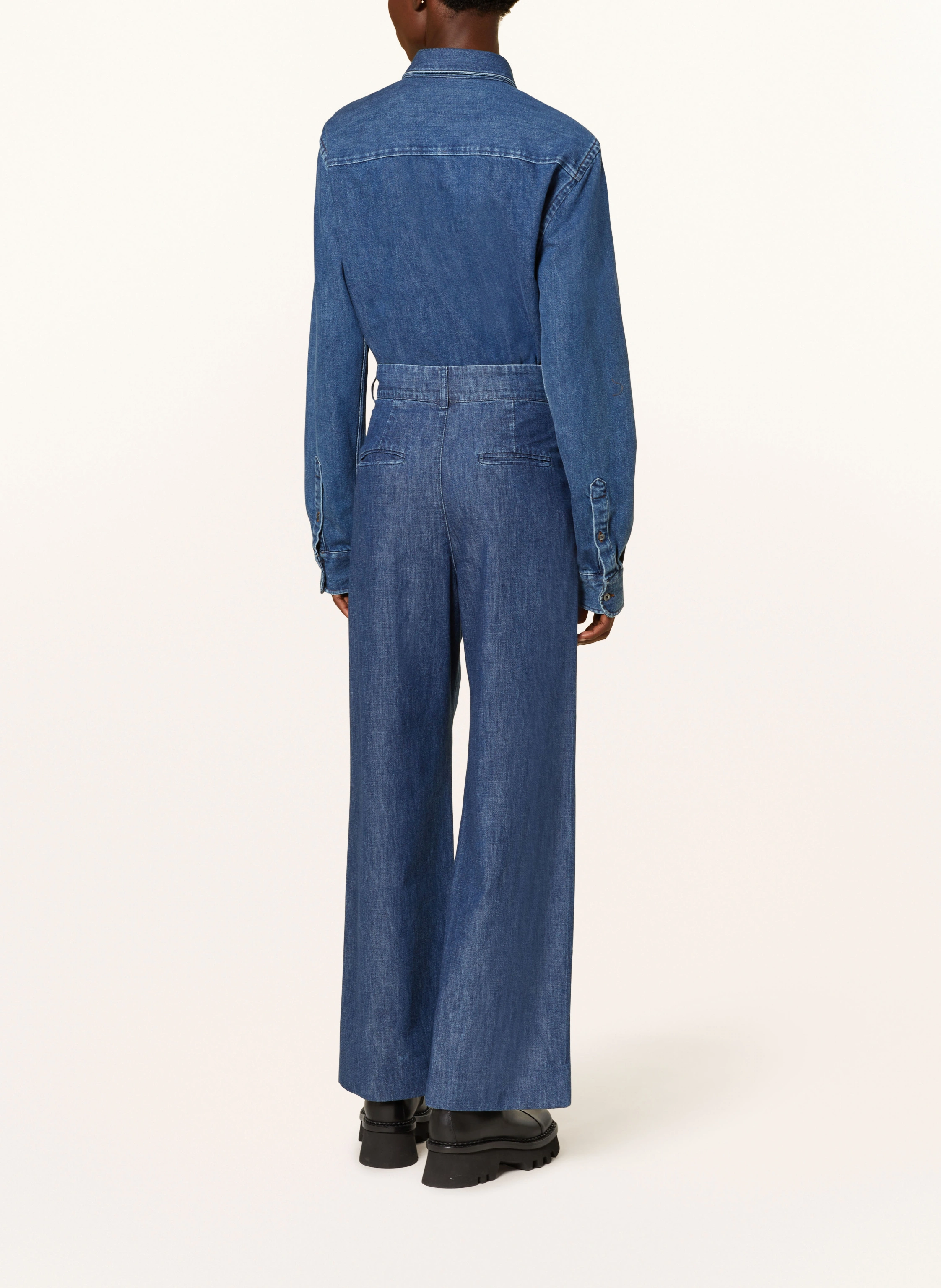 S Max Mara Wide leg trousers ESORDIO in denim look in 002
