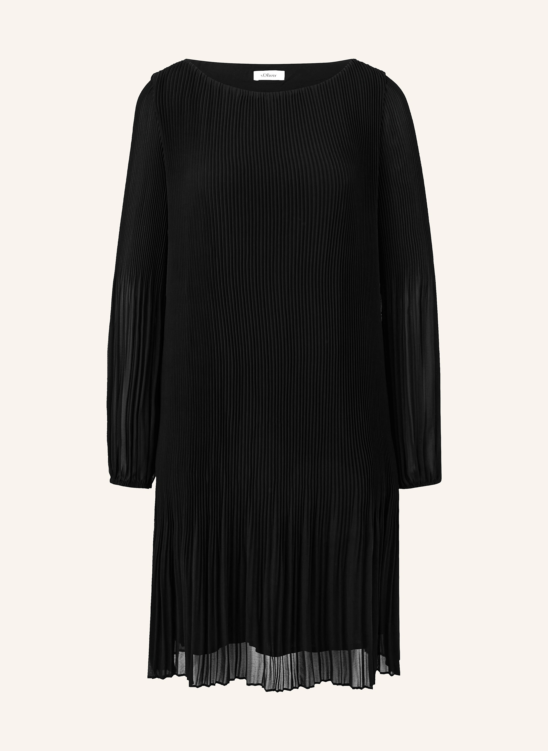 BLACK LABEL Pleated dress in black
