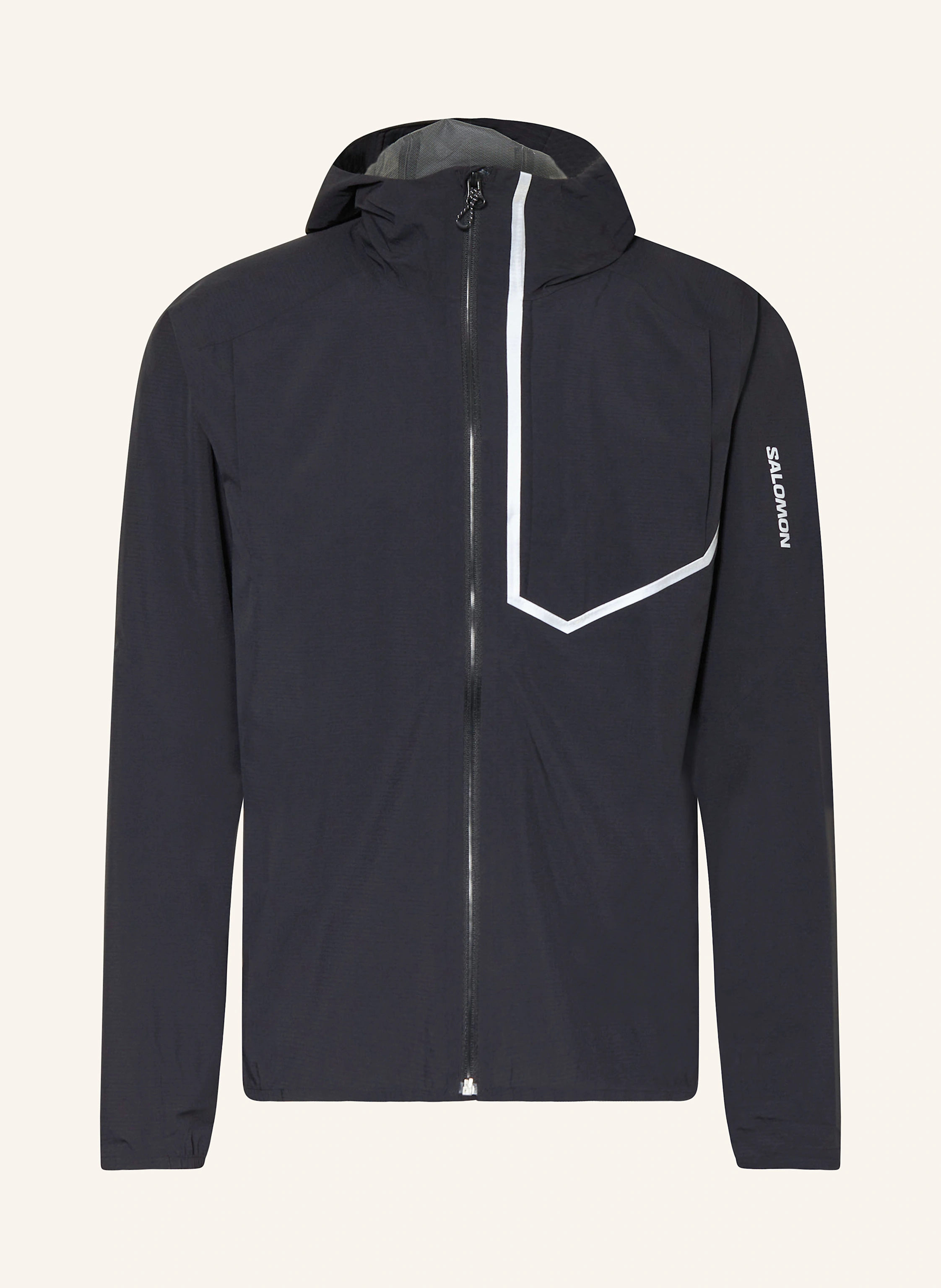 SALOMON BONATTI TRAIL running jacket in black