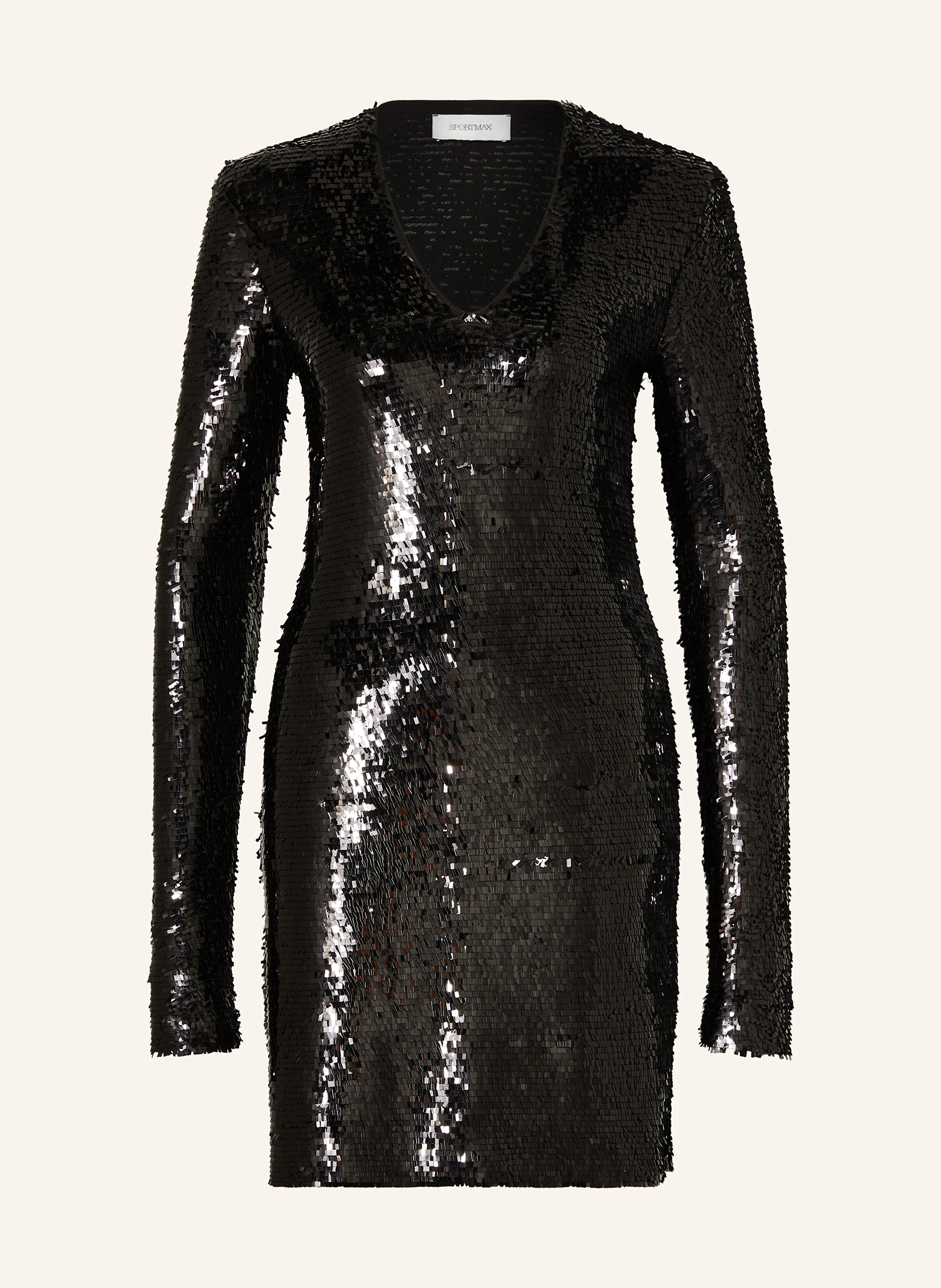 SPORTMAX PINETA sequin dress in black
