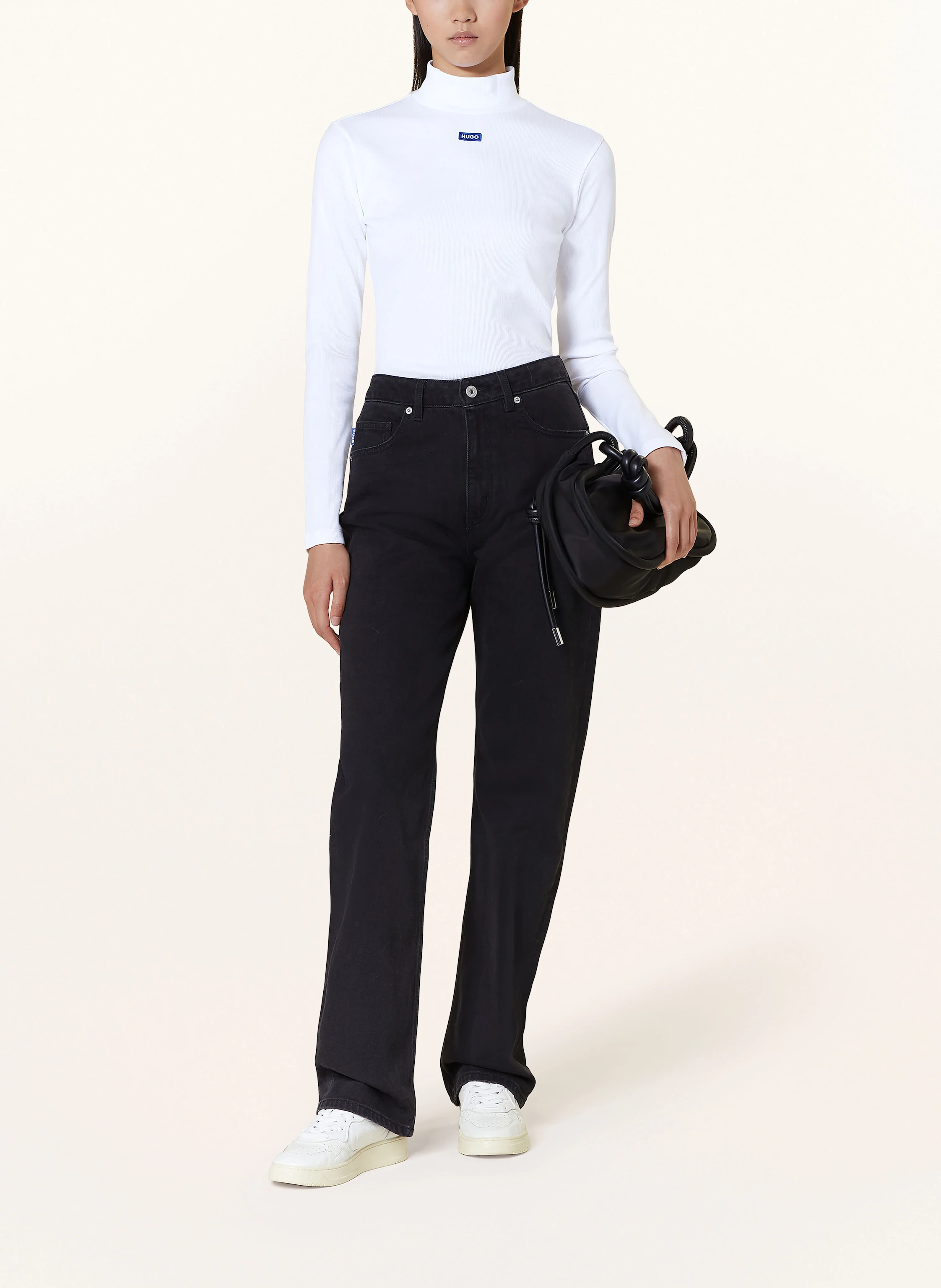 HUGO Long sleeve shirt EASY: WHITE