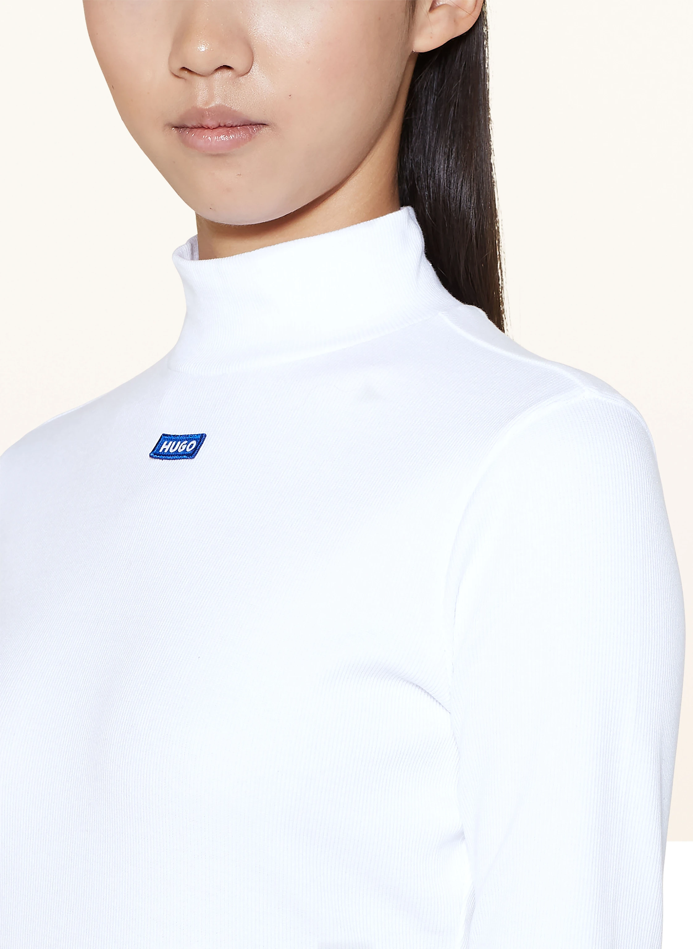 HUGO Long sleeve shirt EASY: WHITE
