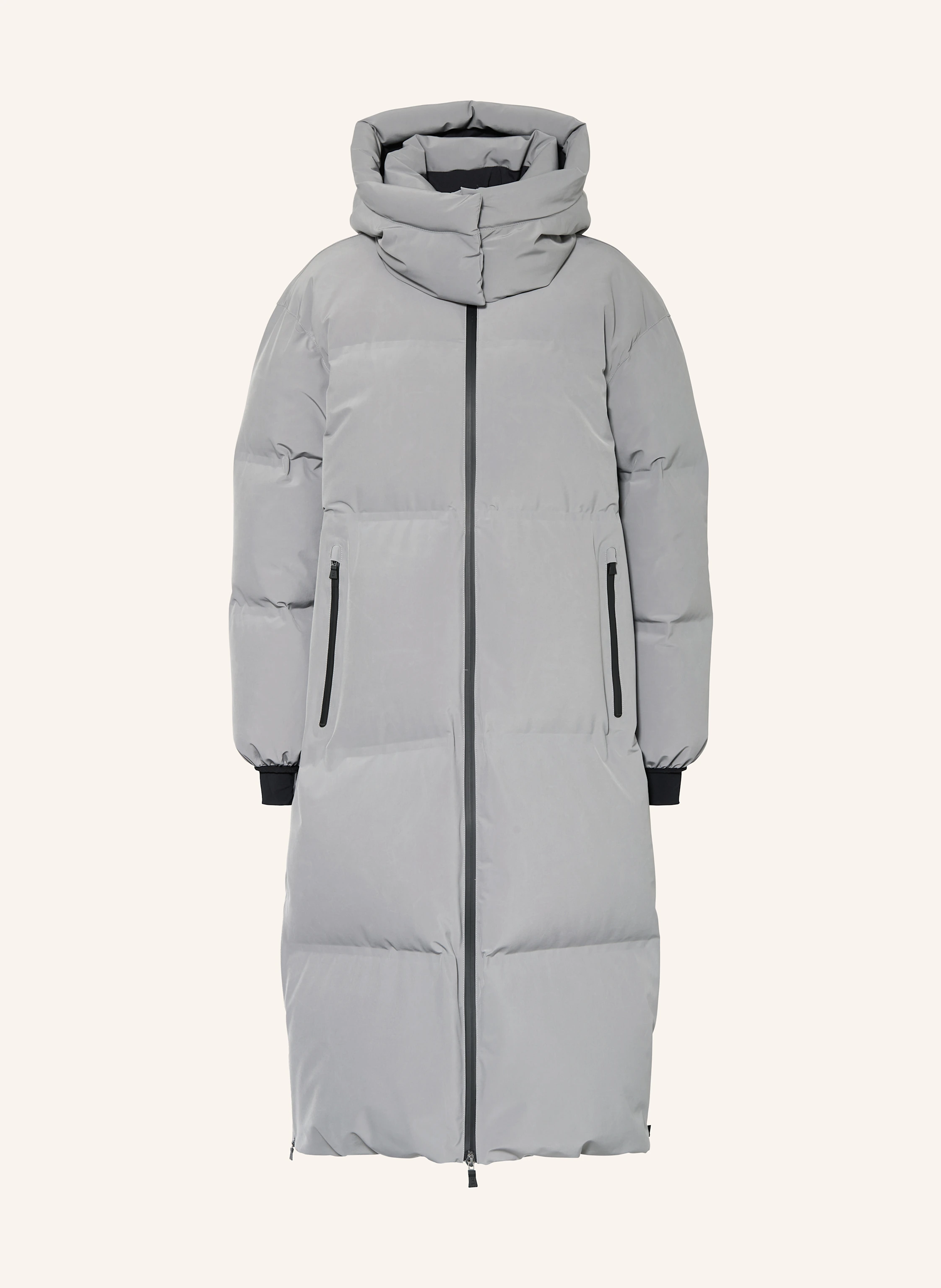 HERNO LAMINAR Down jacket with removable hood in gray