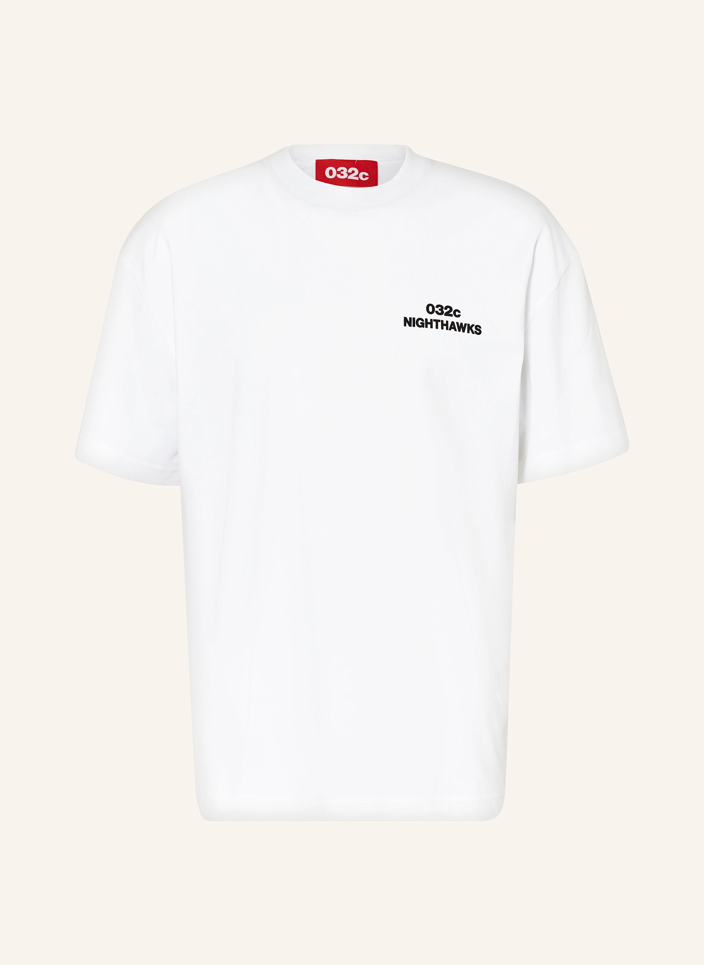 ★032c★ M NIGHTHAWKS TSHIRT WHITE NIGHTHAWKS TSHIRT WHITE 032c Nighthawks T Shirt White Shortsleeves 032c