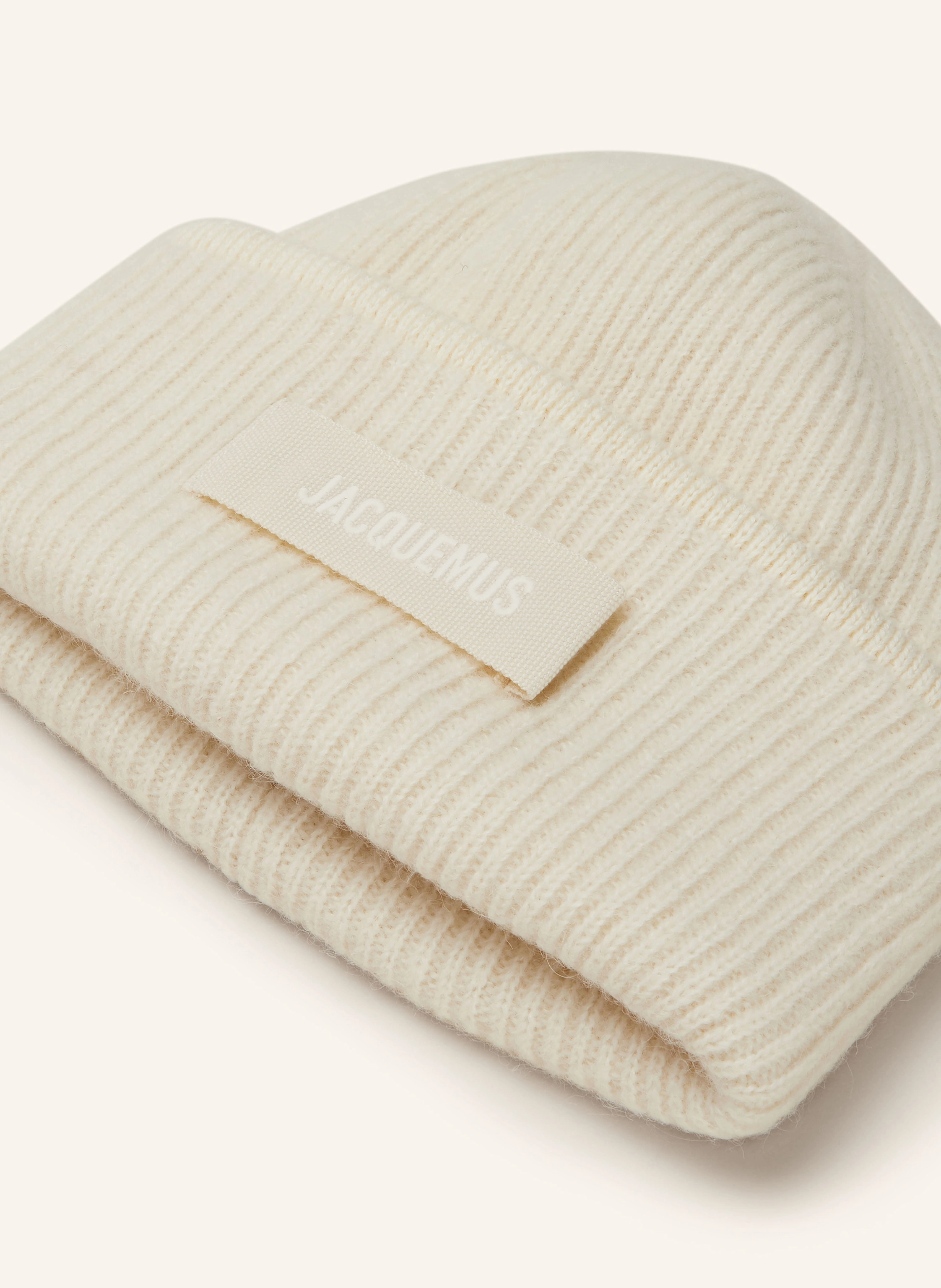 JACQUEMUS Hat LE BONNET GROS GRAIN with alpaca: ECRU