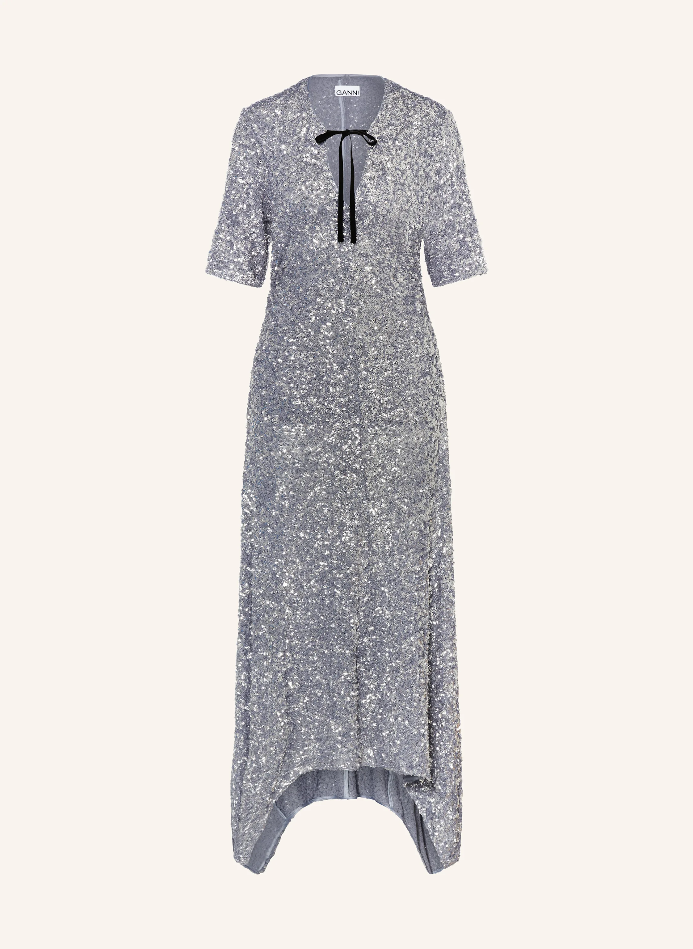 ganni sequin shirt dress Buy Ganni Brown Sequins Shirt Mini Dress in Recycled-polyester For Women Online