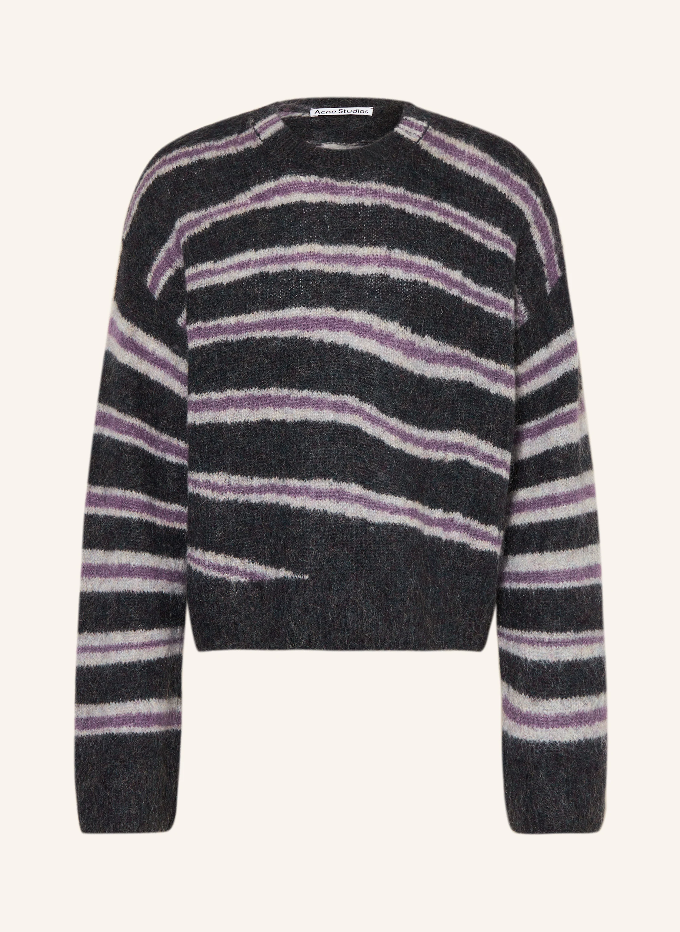 Acne Studios Sweater in dark gray/ light gray/ purple